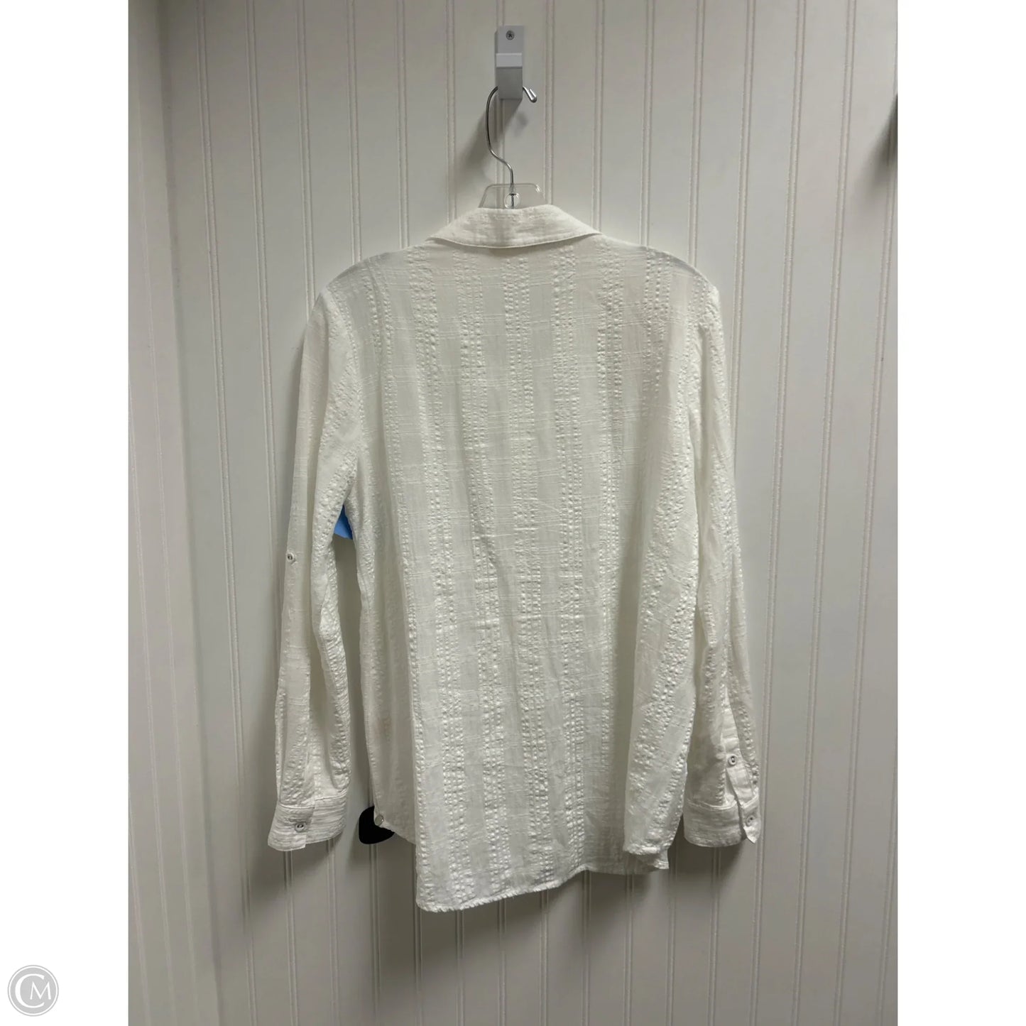 Top Long Sleeve By Love Stitch In White, Size: S
