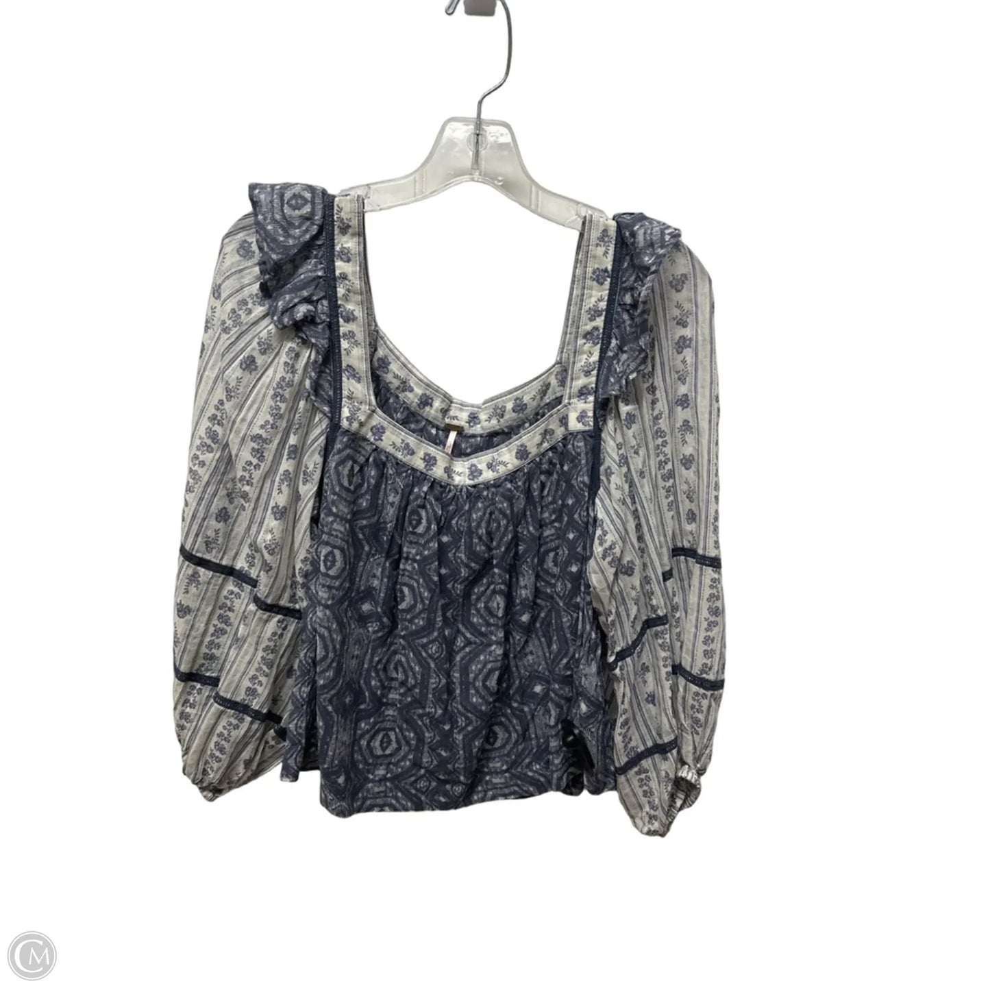 Top Long Sleeve By Free People In Blue, Size: S