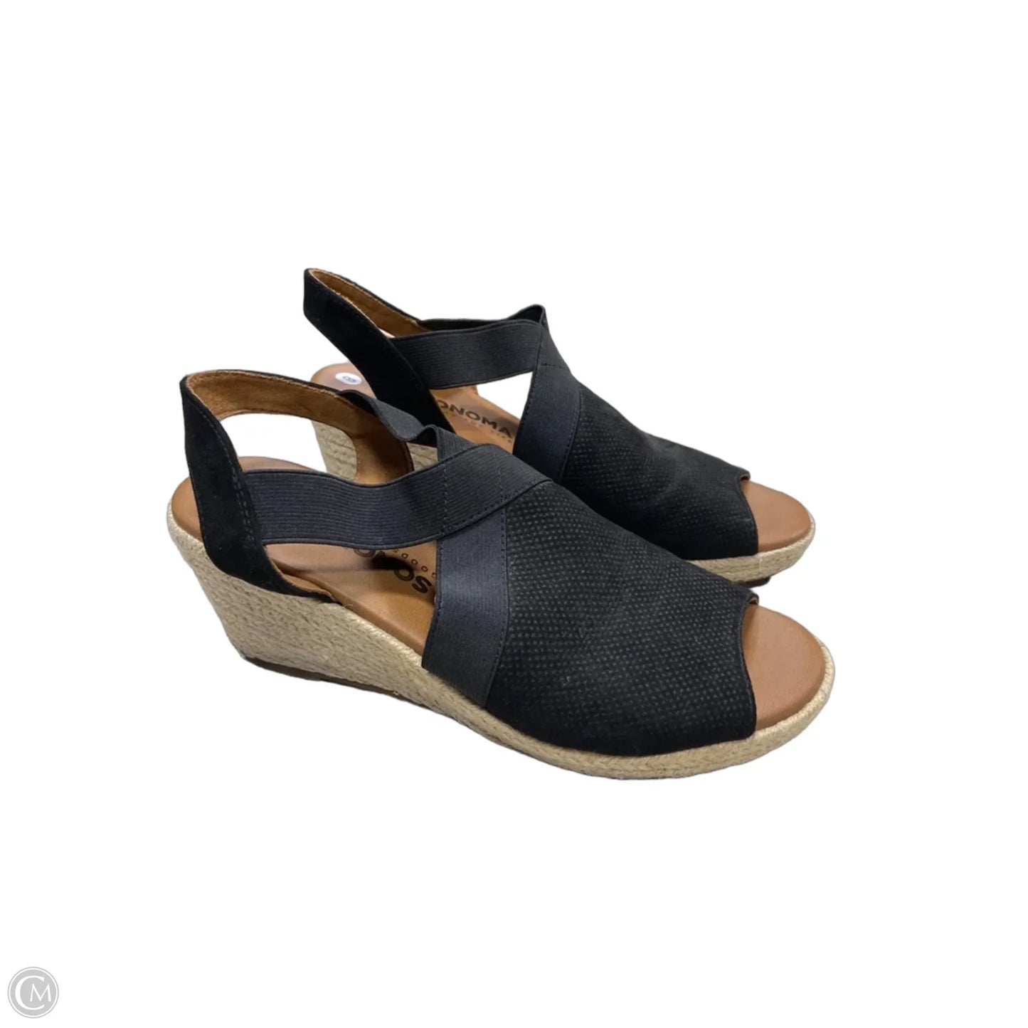 Sandals Heels Wedge By Sonoma In Black, Size: 8