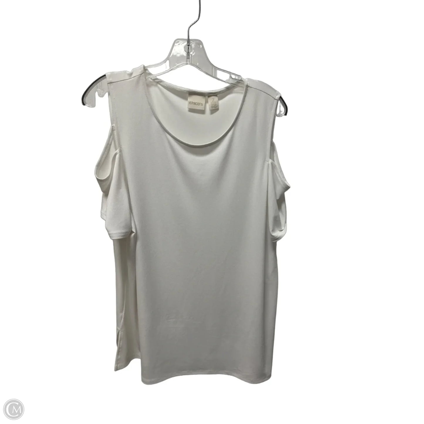Top Short Sleeve By Chicos In White, Size: M