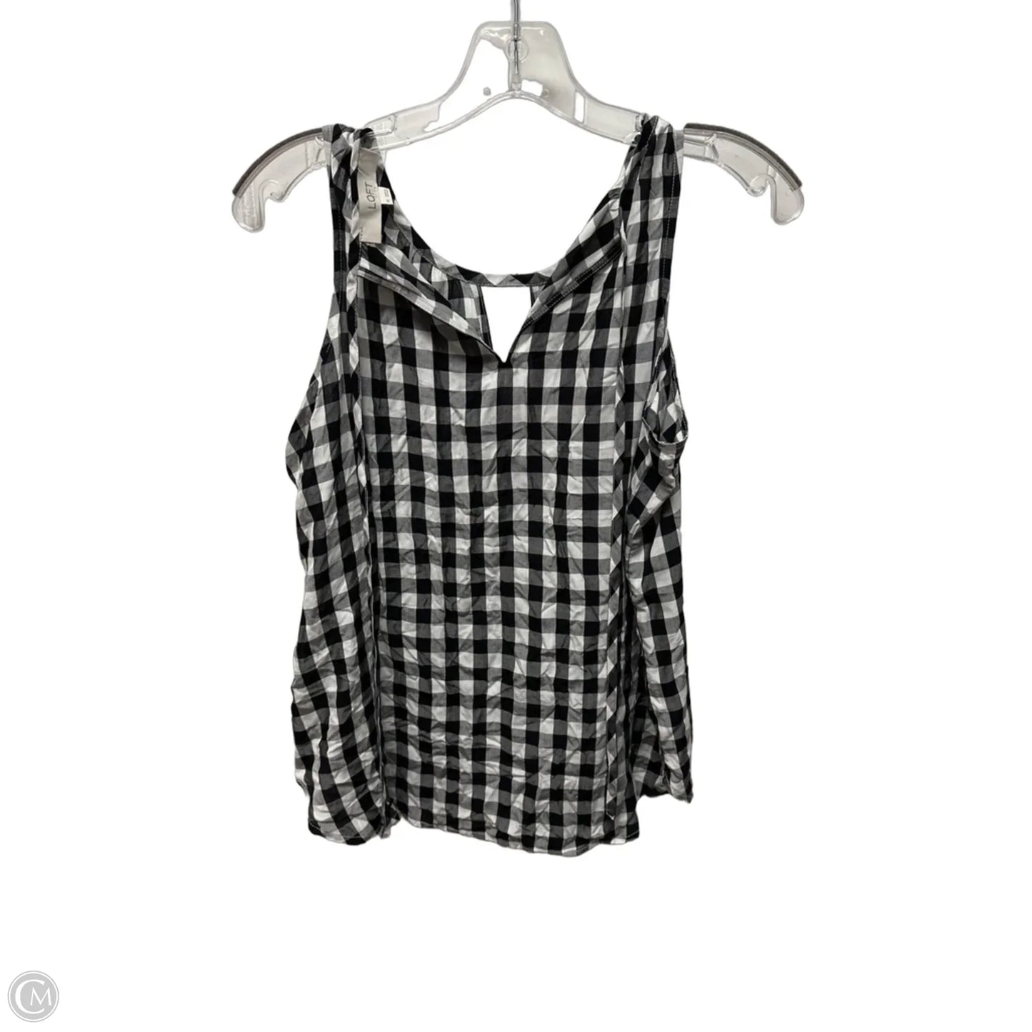 Top Sleeveless By Loft In Black & White, Size: Xs