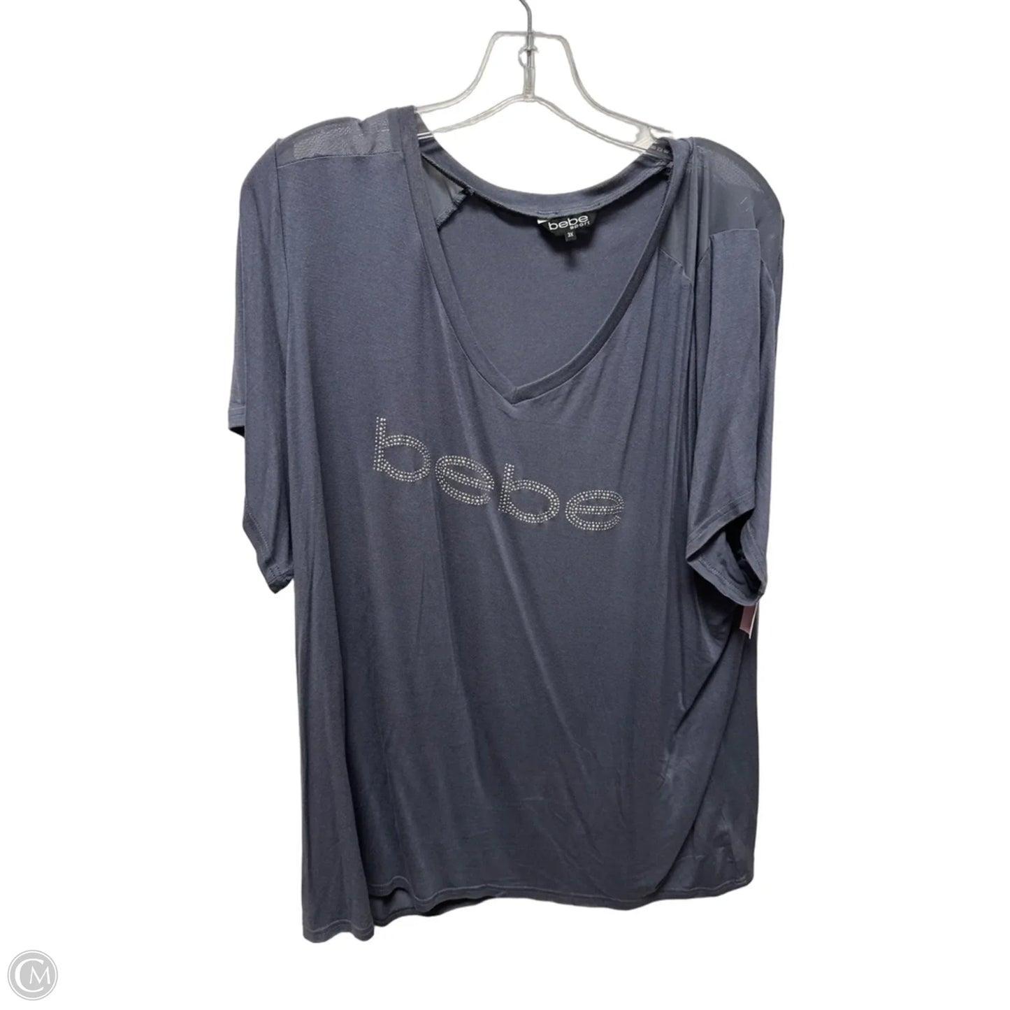 Top Short Sleeve Basic By Bebe In Grey, Size: 3x
