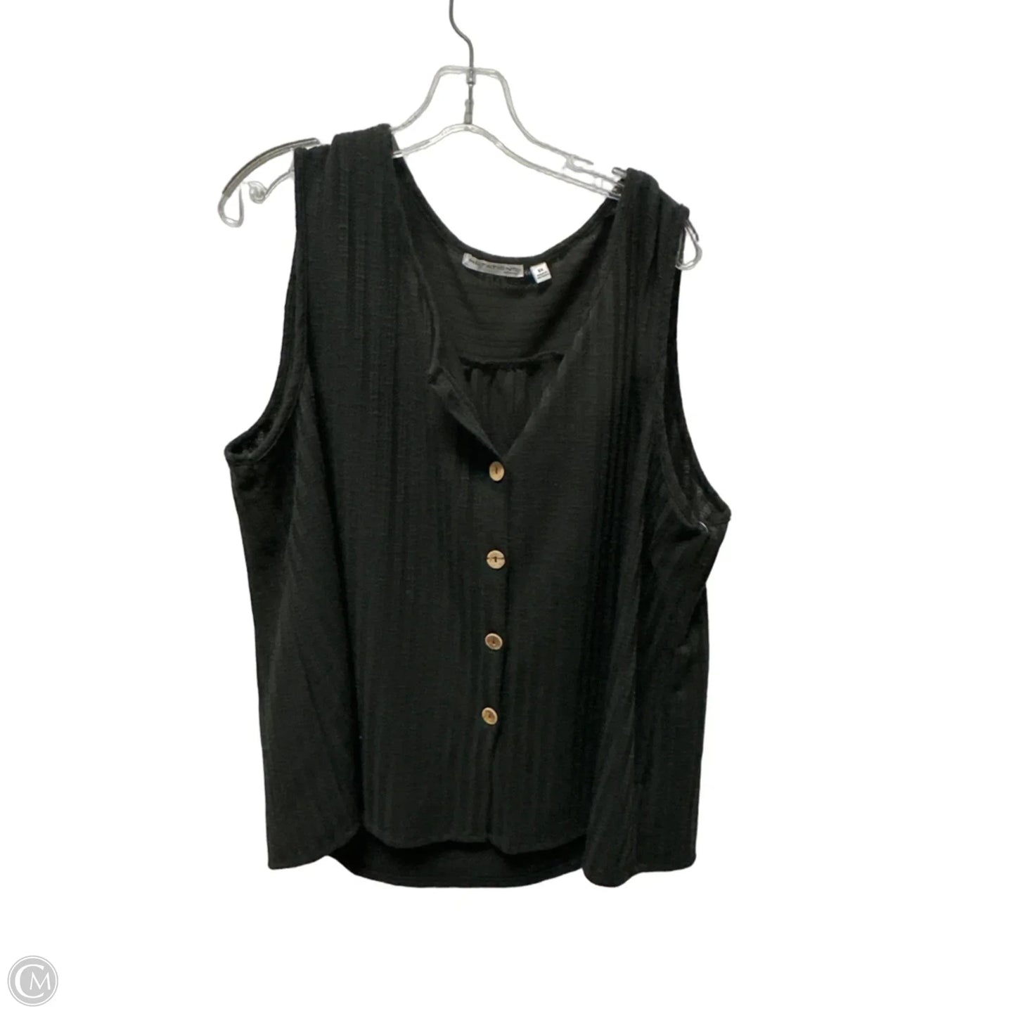 Top Sleeveless By Notations In Black, Size: 3x
