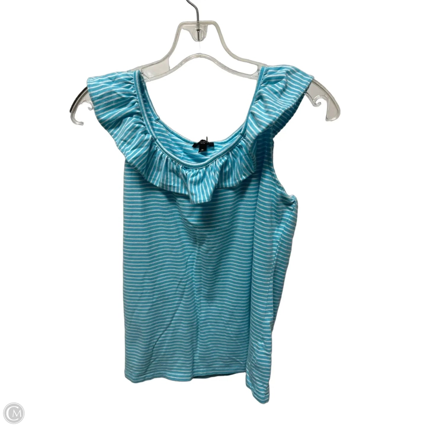Top Sleeveless By Talbots In Striped Pattern, Size: M