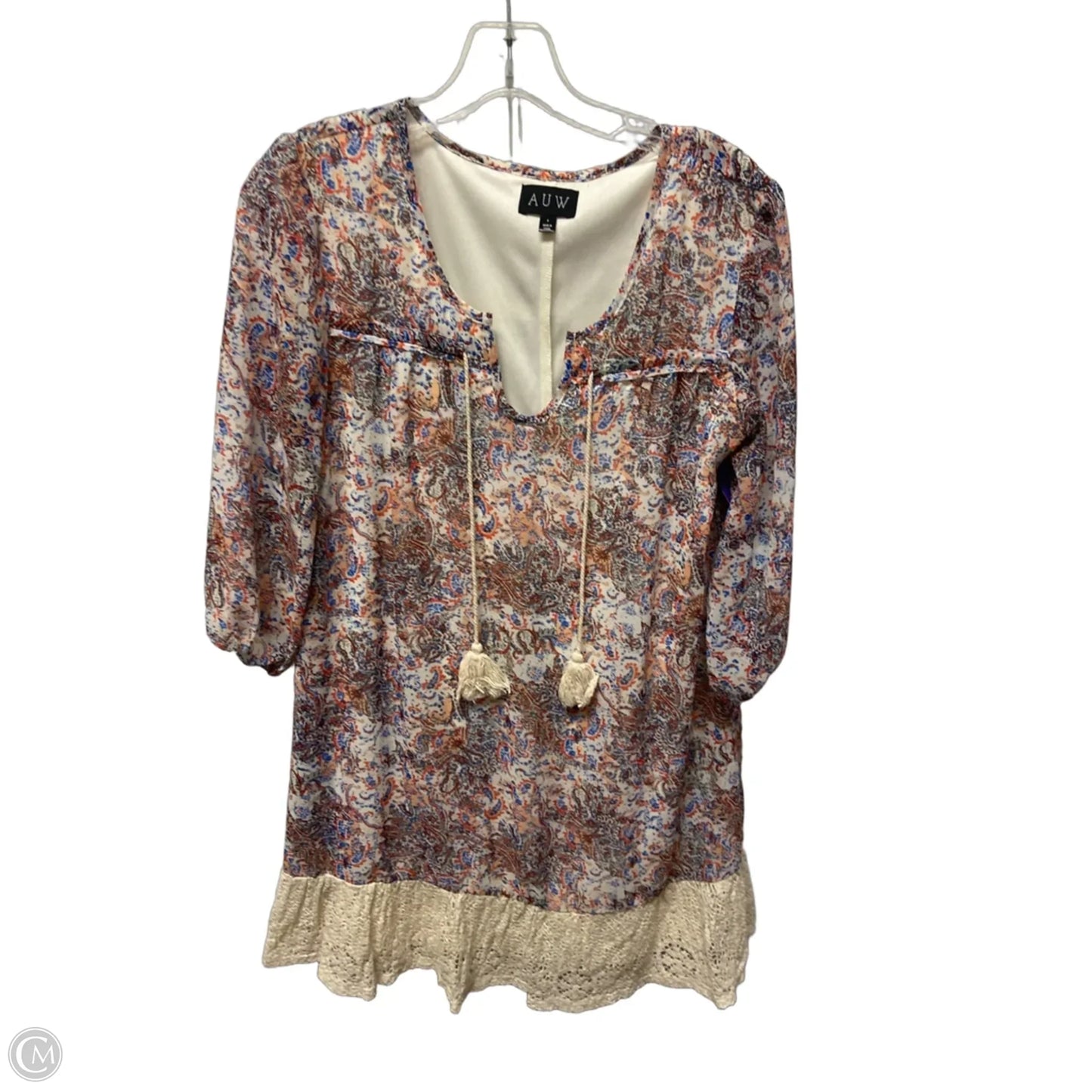 Dress Casual Short By Auw In Paisley Print, Size: S