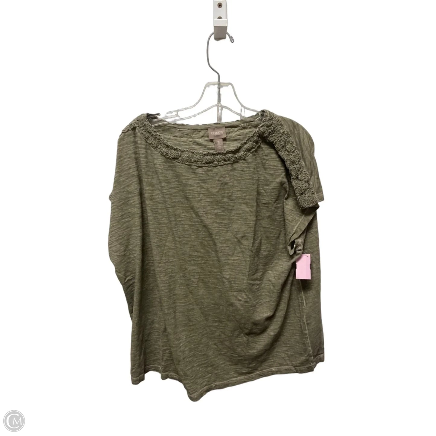 Top Short Sleeve By Chicos In Green, Size: Xl