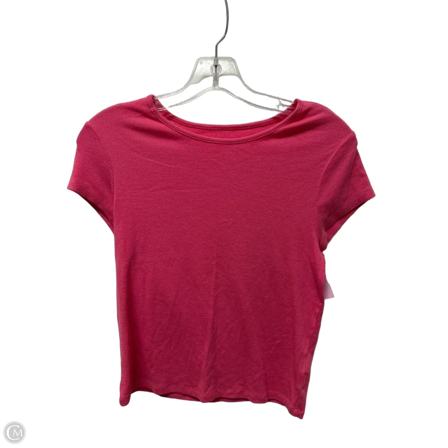 Top Short Sleeve Basic By American Eagle In Pink, Size: L