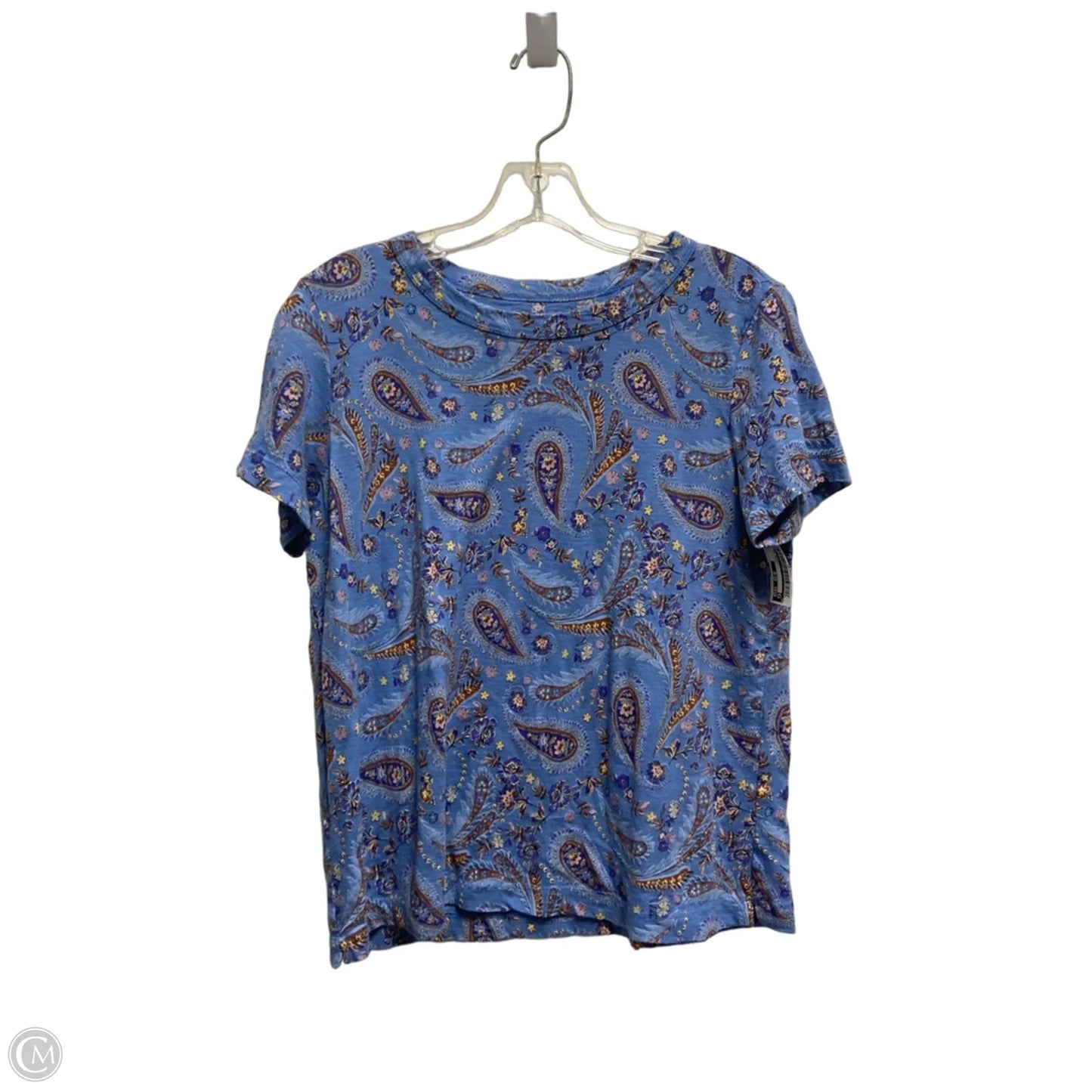 Top Short Sleeve Basic By Loft In Paisley Print, Size: S