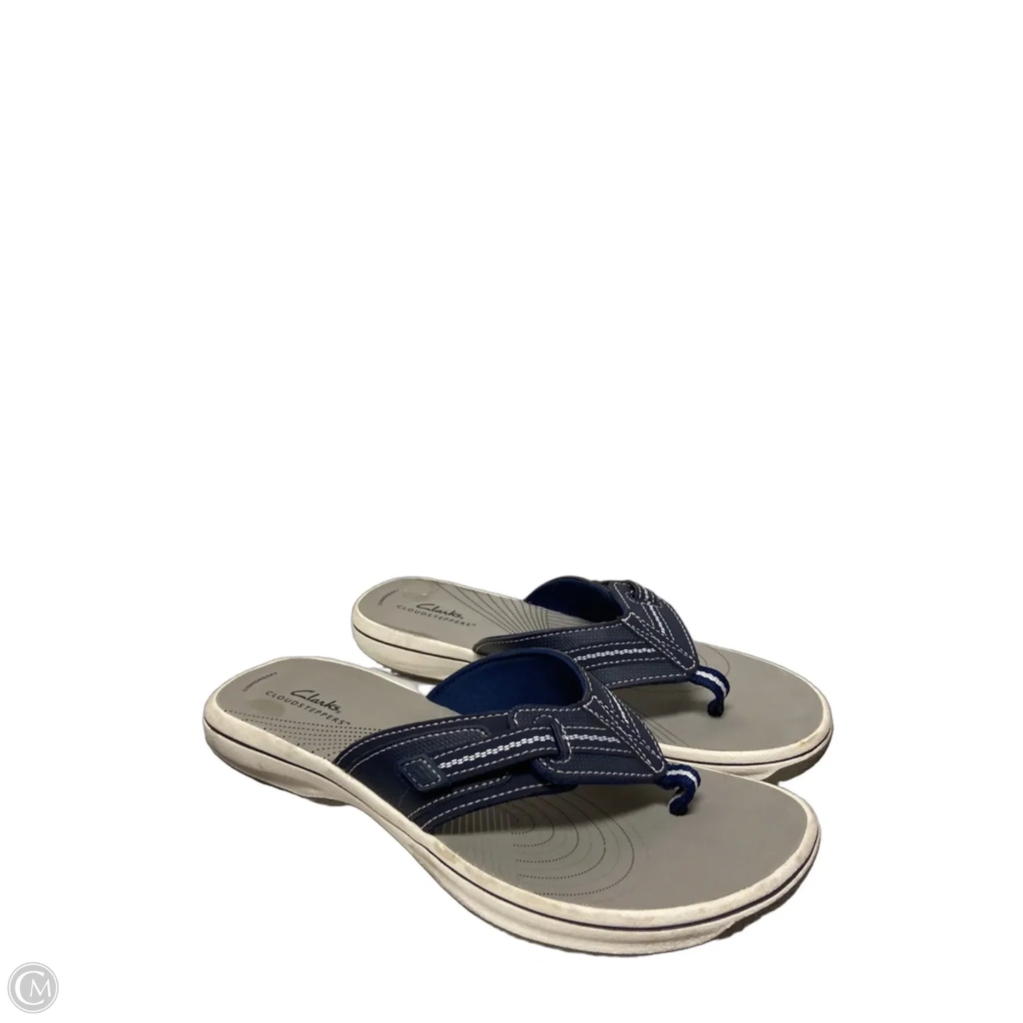 Sandals Flats By Clarks In Navy, Size: 9