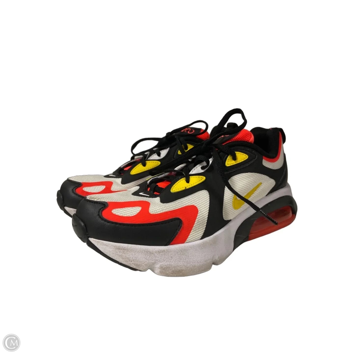 Shoes Sneakers By Nike In White & Yellow, Size: 6