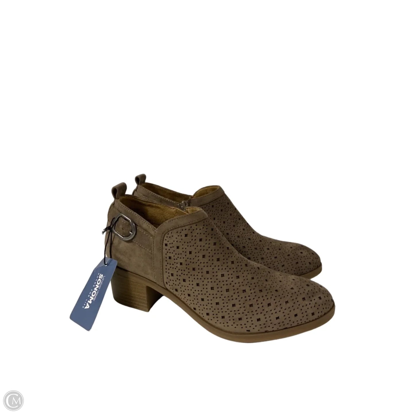 Boots Ankle Heels By Sonoma In Taupe, Size: 9