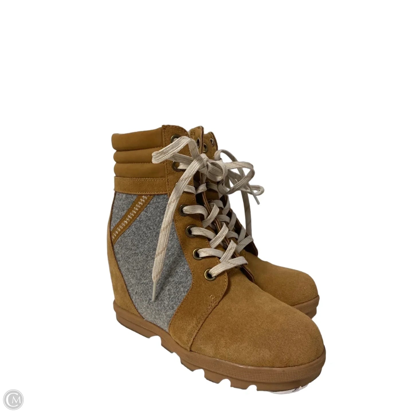 Boots Ankle Heels By Serra In Tan, Size: 7