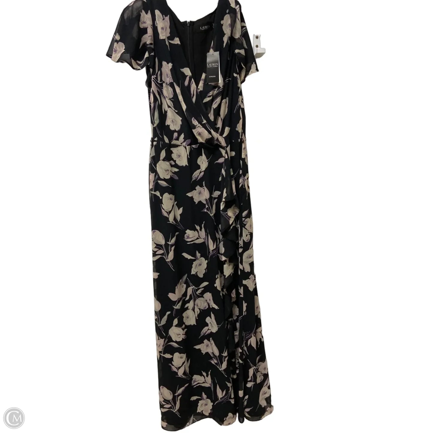 Dress Casual Maxi By Lauren By Ralph Lauren In Black, Size: L