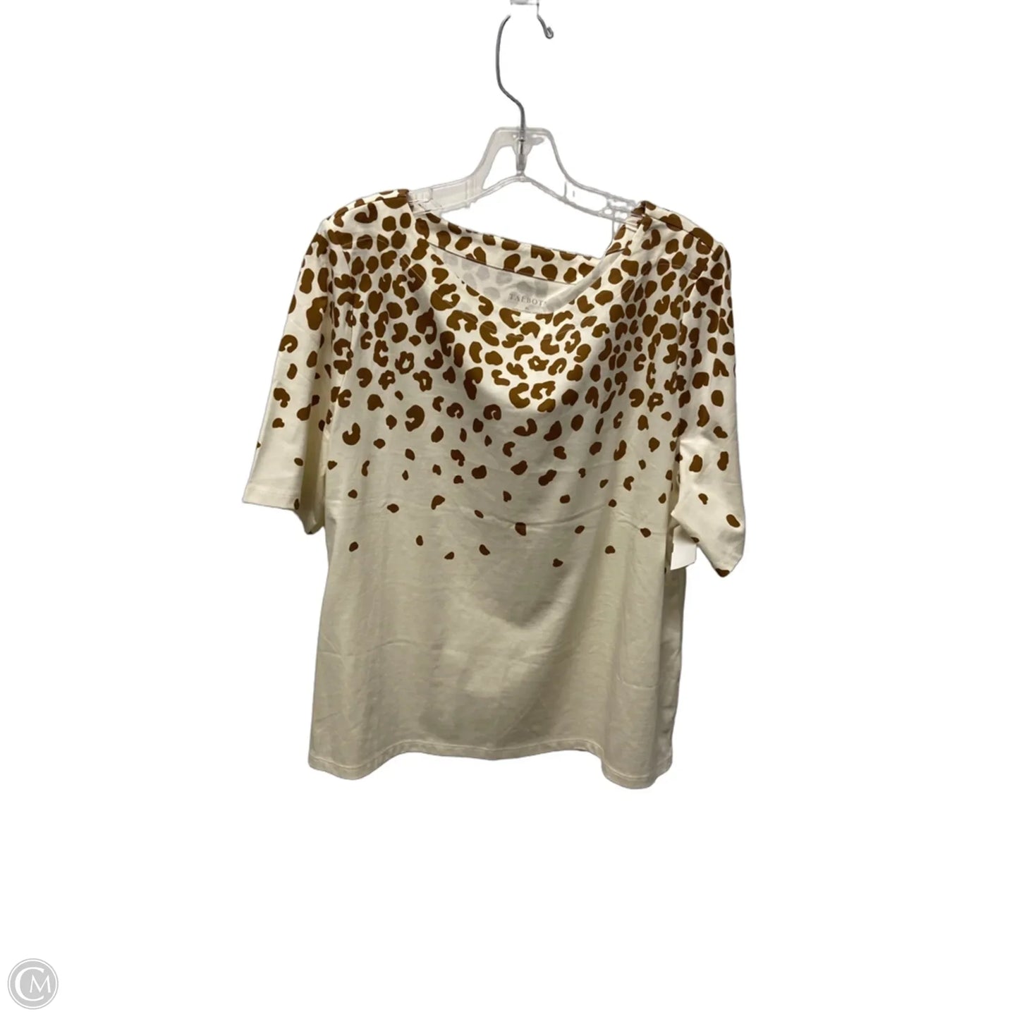 Top Short Sleeve By Talbots In Leopard Print, Size: Xl