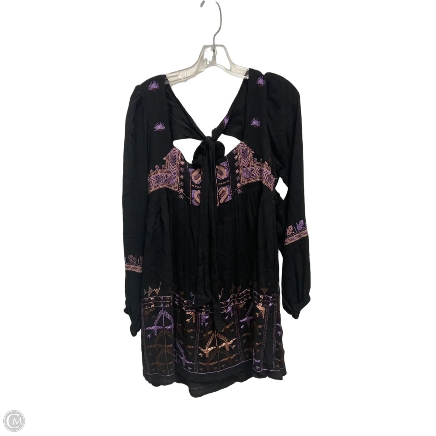 Tunic Long Sleeve By Free People In Black, Size: Xl