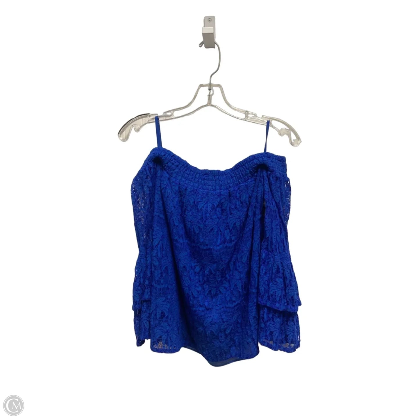Top Long Sleeve Designer By Lilly Pulitzer In Blue, Size: M
