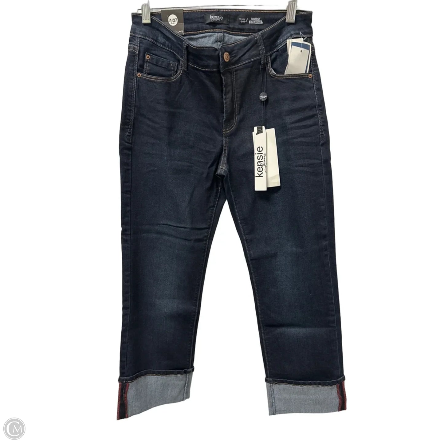 Jeans Straight By Kensie In Blue Denim, Size: 4