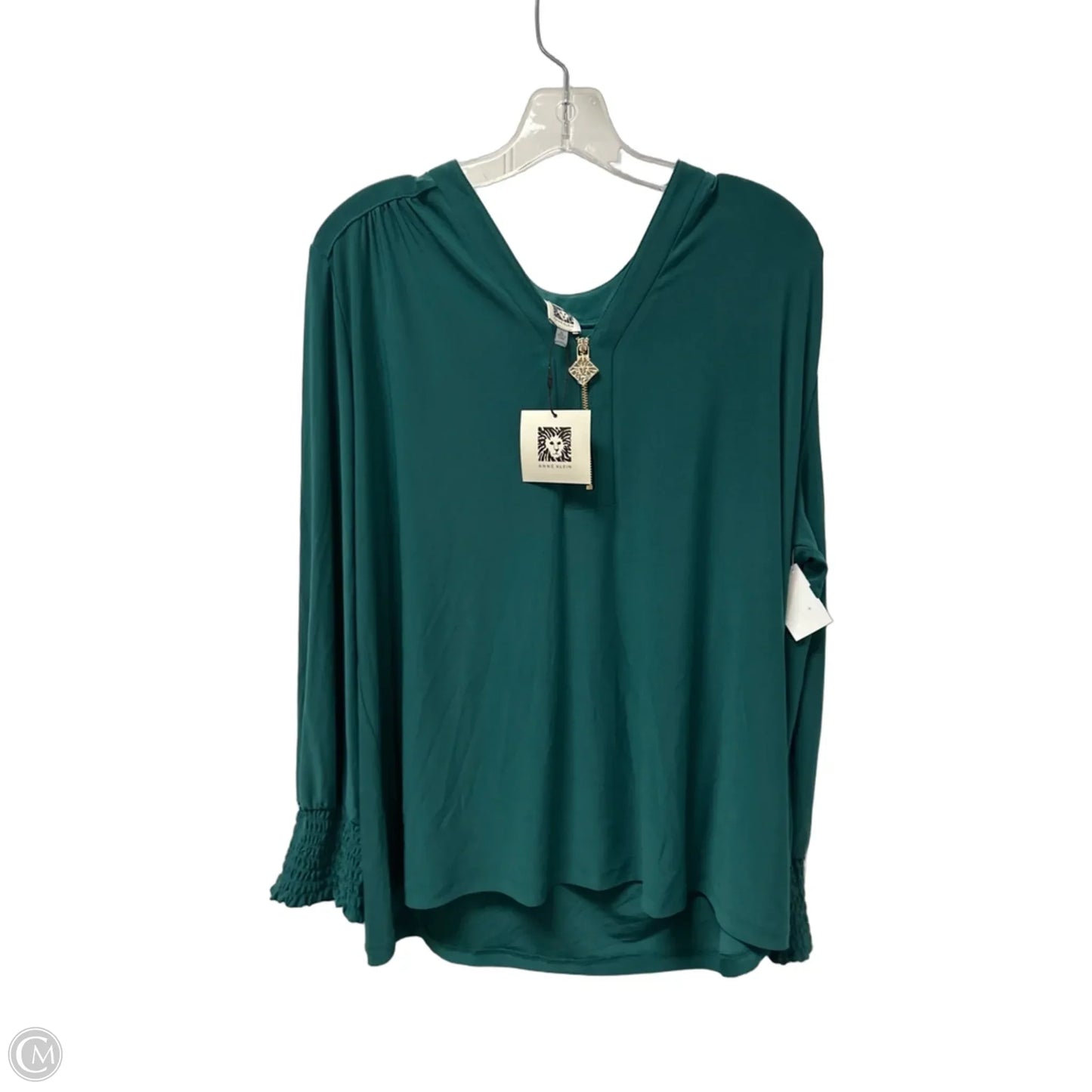 Top Long Sleeve By Anne Klein In Green, Size: Xl