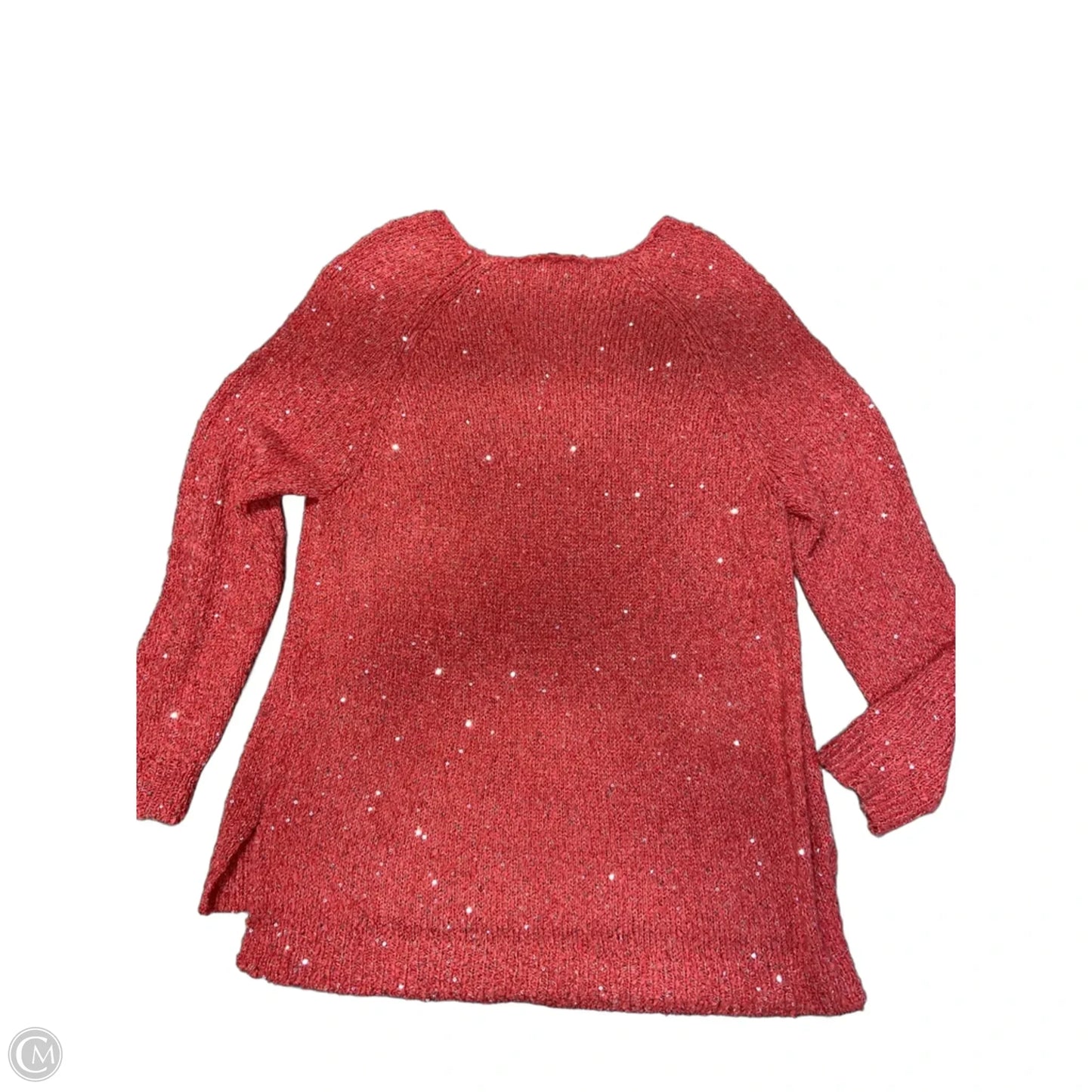Sweater By Chicos In Coral, Size: Xl