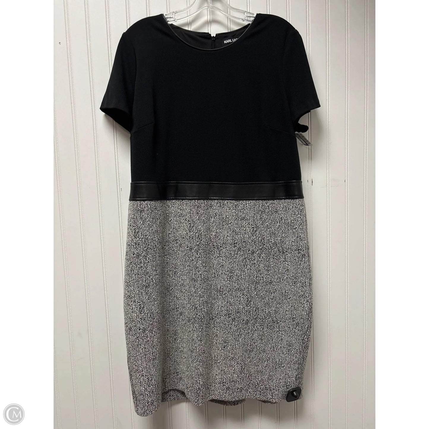 Dress Designer By Karl Lagerfeld In Black & White, Size: Xl