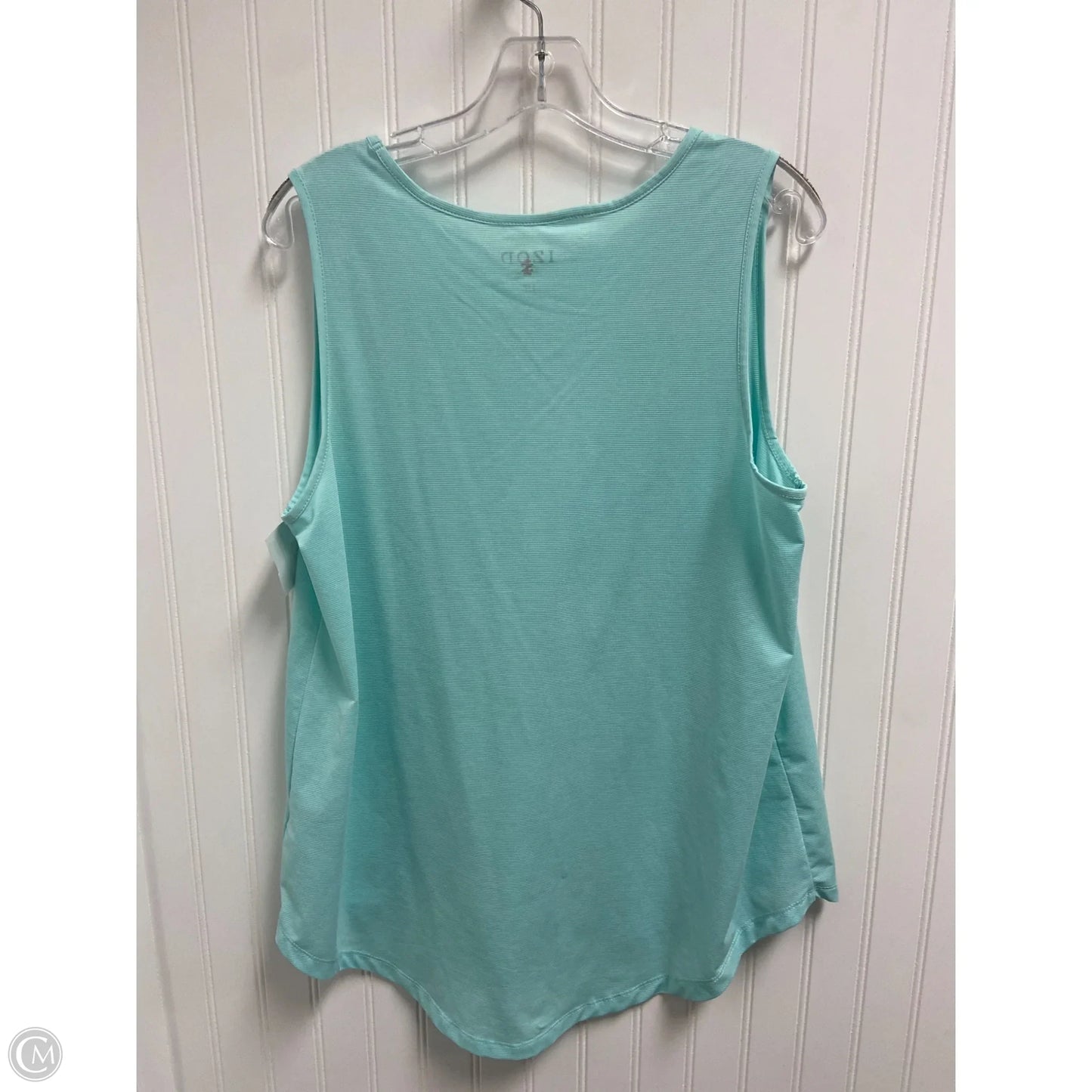 Athletic Tank Top By Izod In Aqua, Size: L