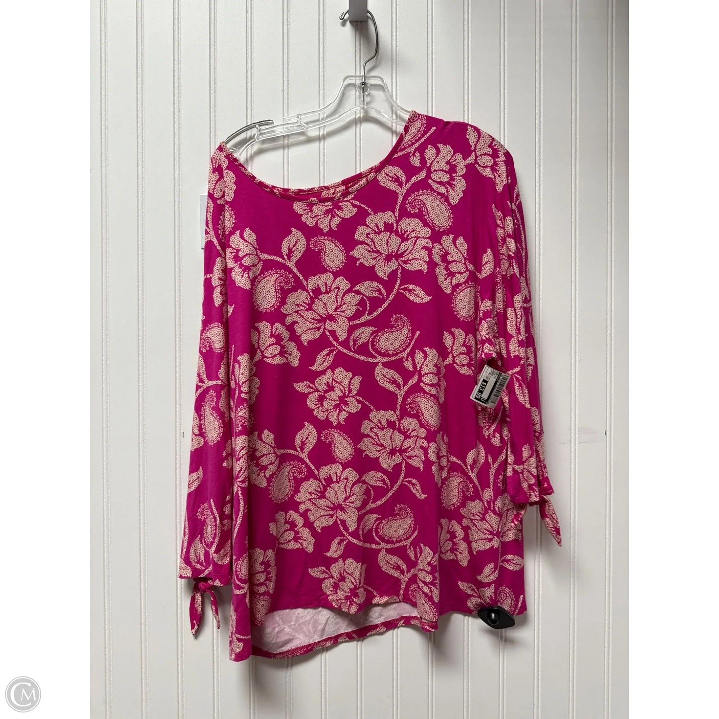 Top Long Sleeve By Chicos In Pink, Size: Xl