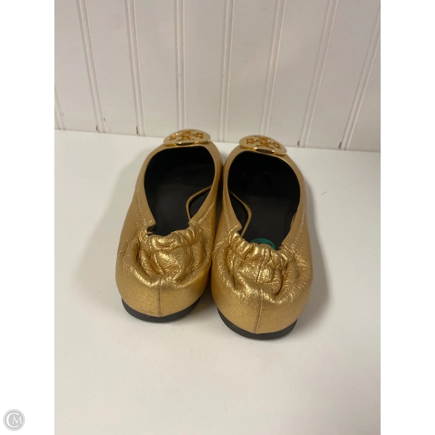 Shoes Designer By Tory Burch In Gold, Size: 5.5