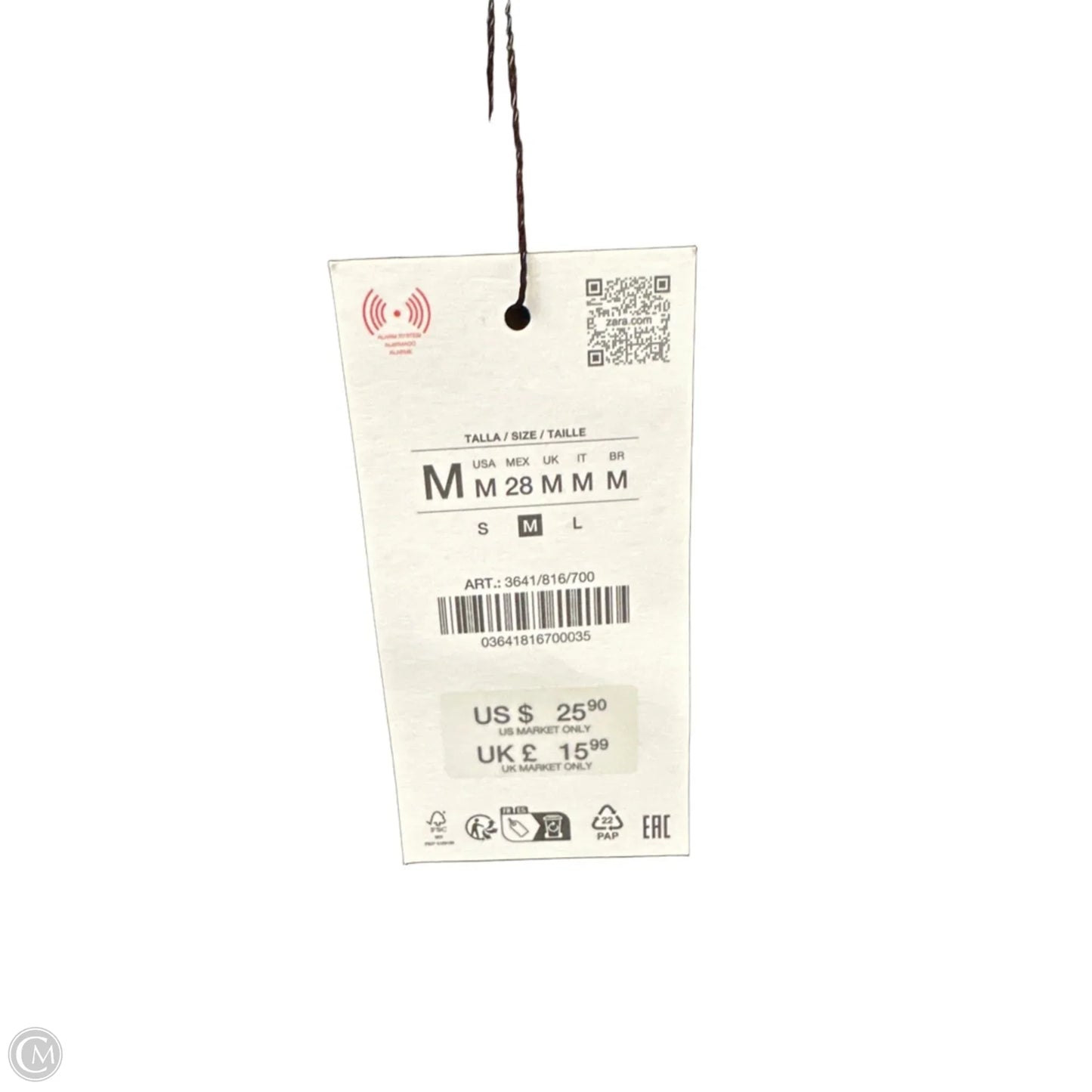 Top Sleeveless By Zara In Brown, Size: M