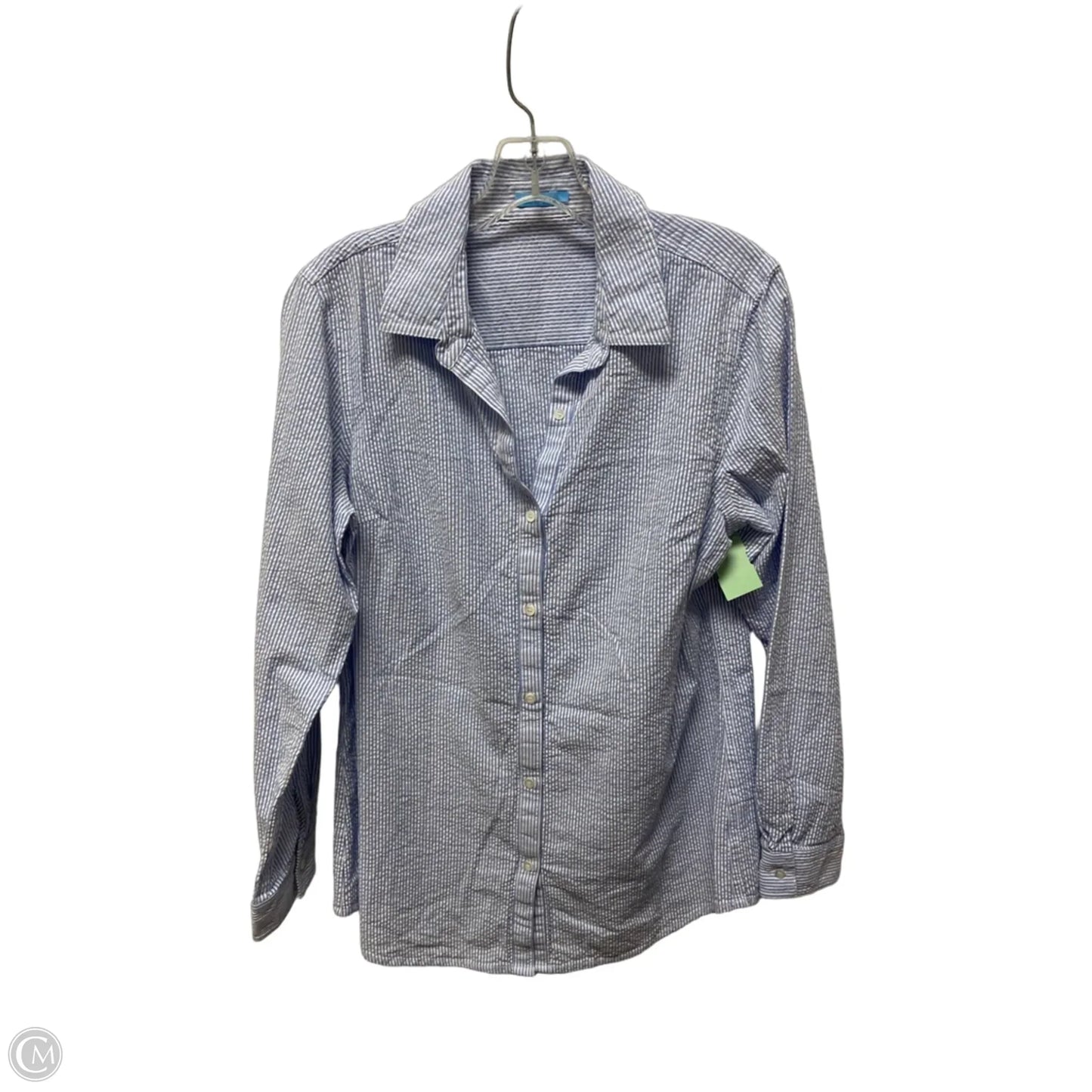 Top Long Sleeve Basic By J Mclaughlin In Blue & White, Size: L