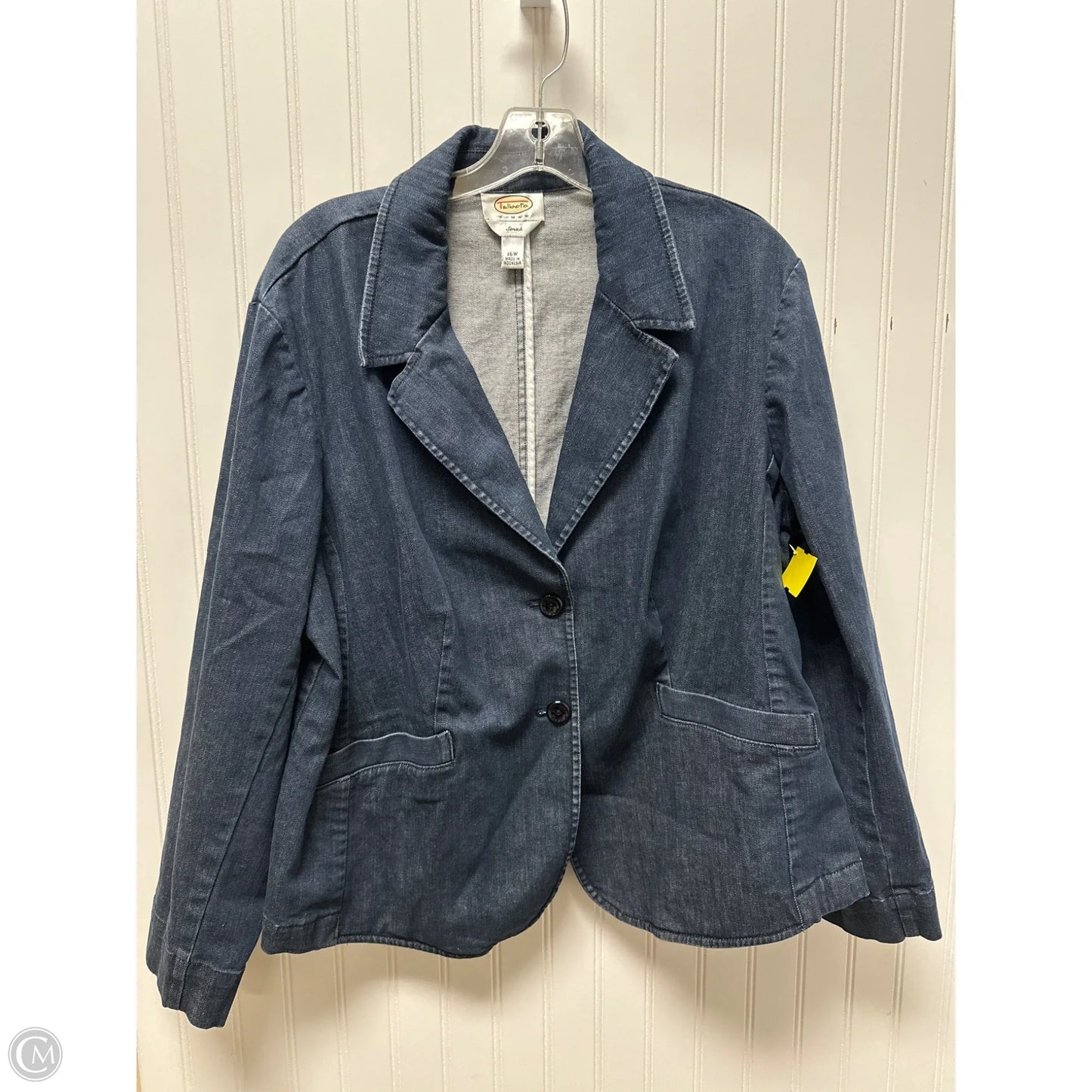 Jacket Denim By Talbots In Blue Denim, Size: Xl