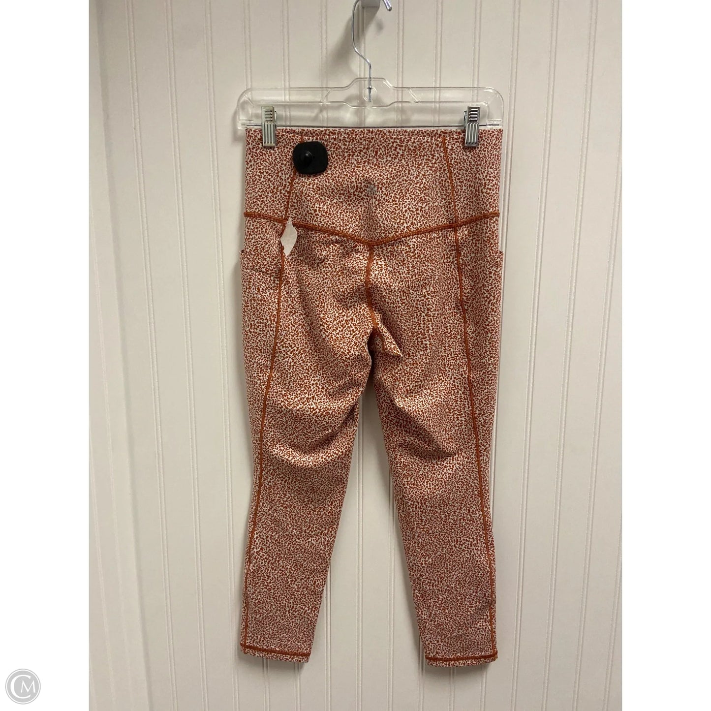 Athletic Leggings By Athleta In Orange & White, Size: M