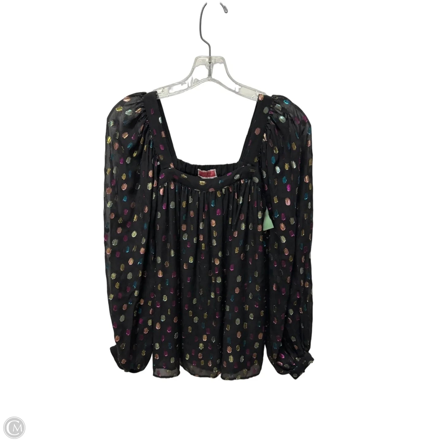 Top Long Sleeve Designer By Kate Spade In Polkadot Pattern, Size: S