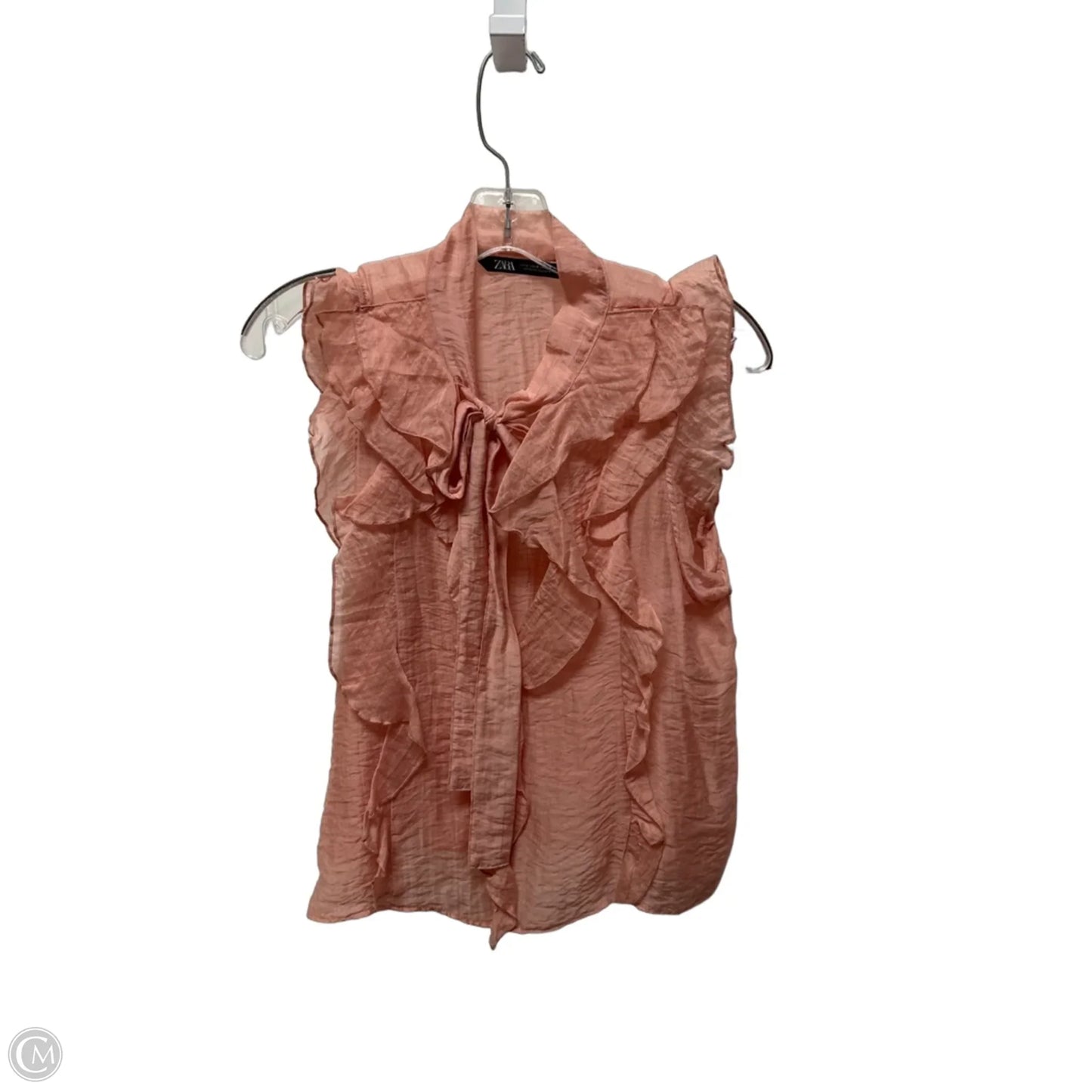 Top Sleeveless By Zara In Pink, Size: S