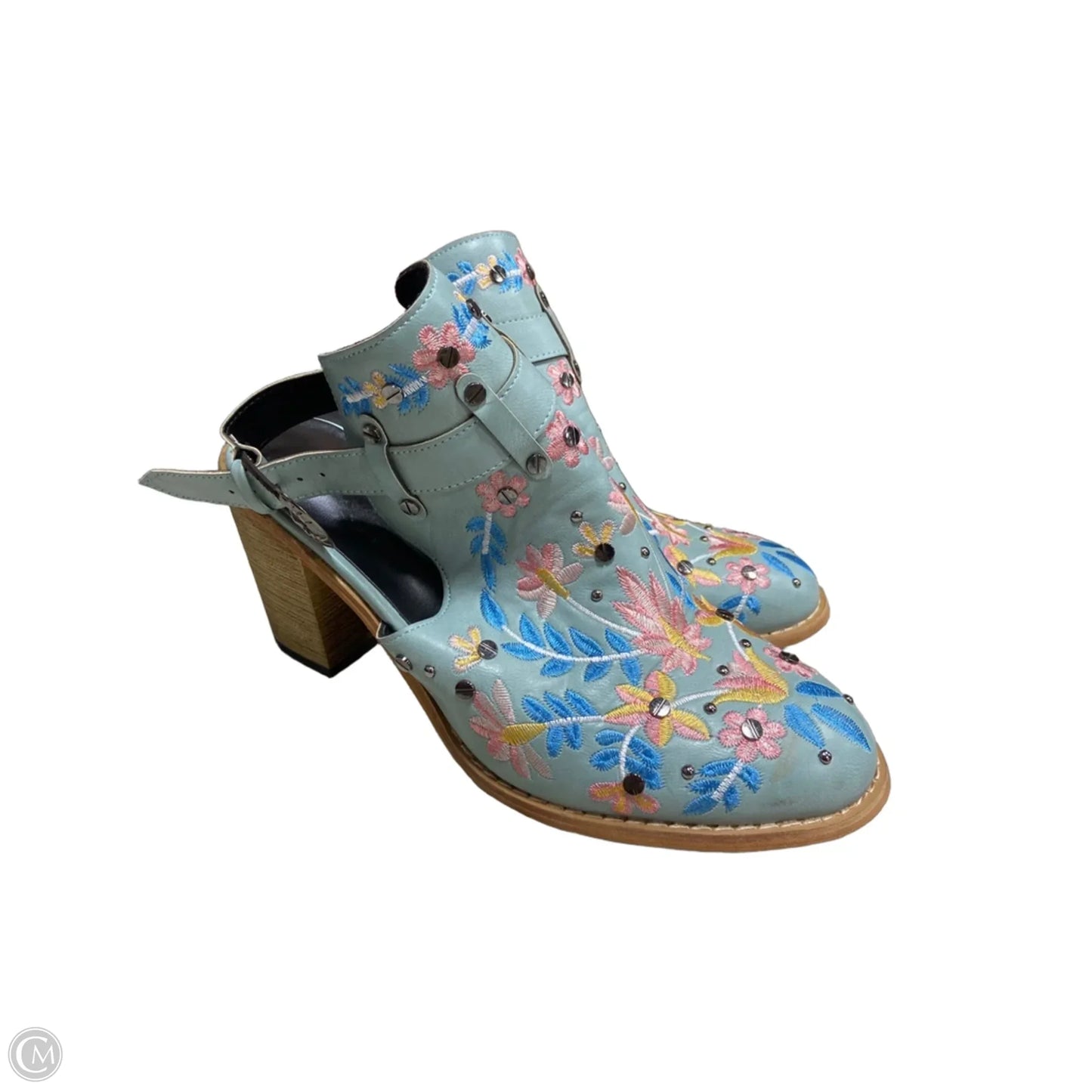 Shoes Heels Block By Clothes Mentor In Blue, Size: 9