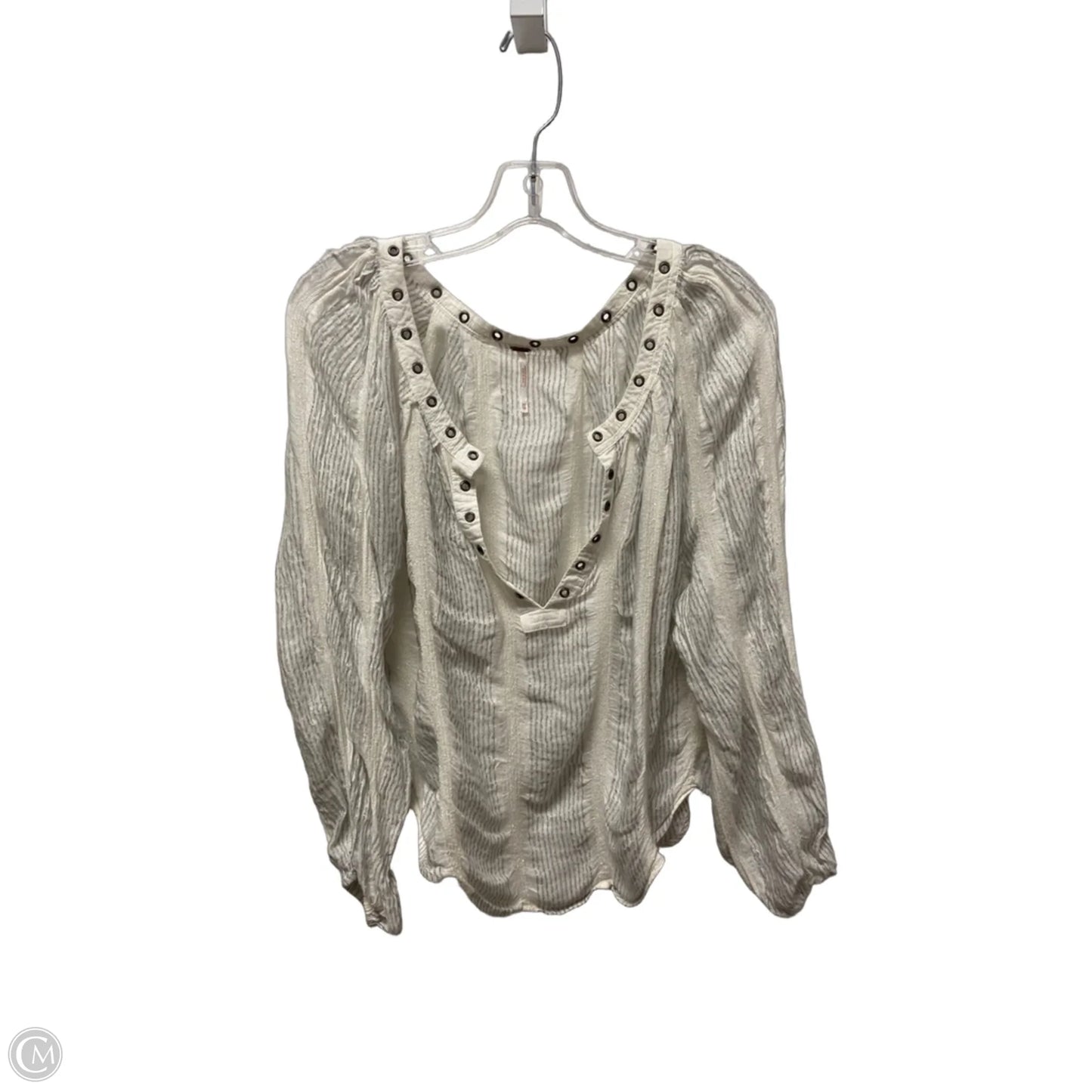 Top Long Sleeve By Free People In Striped Pattern, Size: Xs