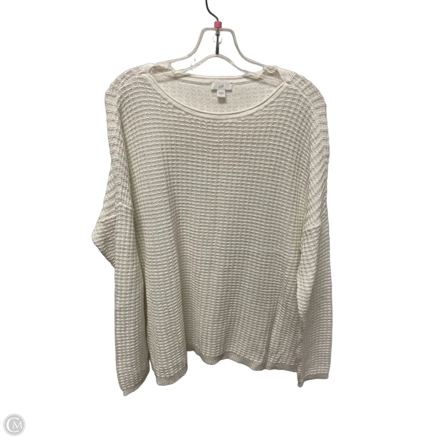 Top Long Sleeve By J. Jill In White, Size: L