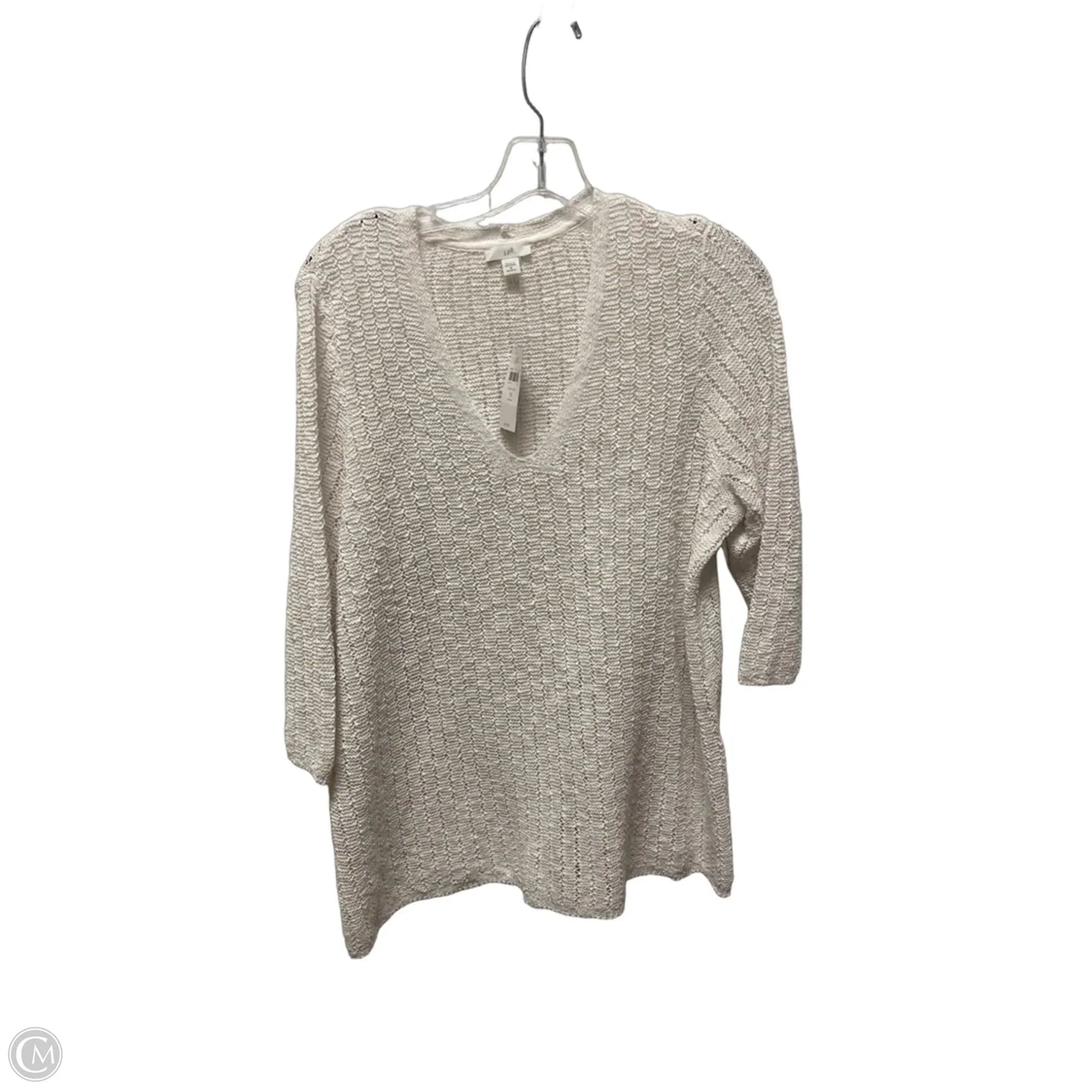 Top Short Sleeve By J. Jill In White, Size: 1x