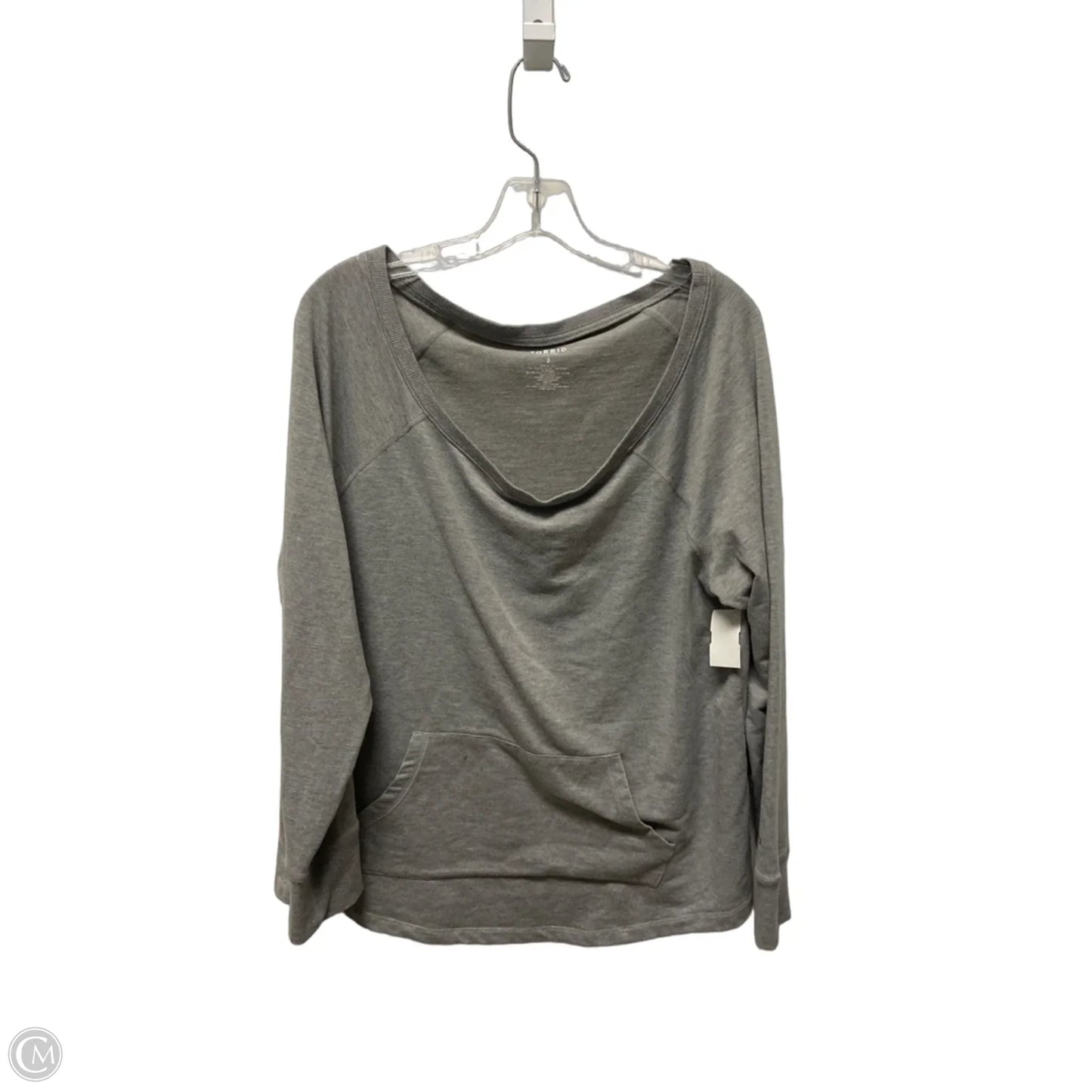 Top Long Sleeve By Torrid In Grey, Size: 2x