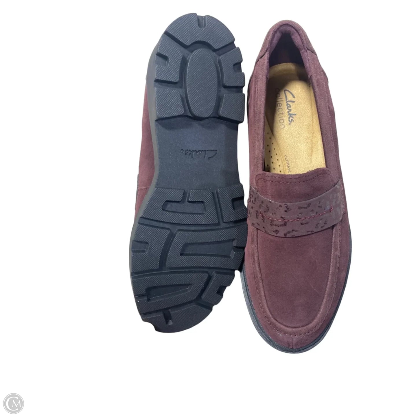 Shoes Flats By Clarks In Red, Size: 8