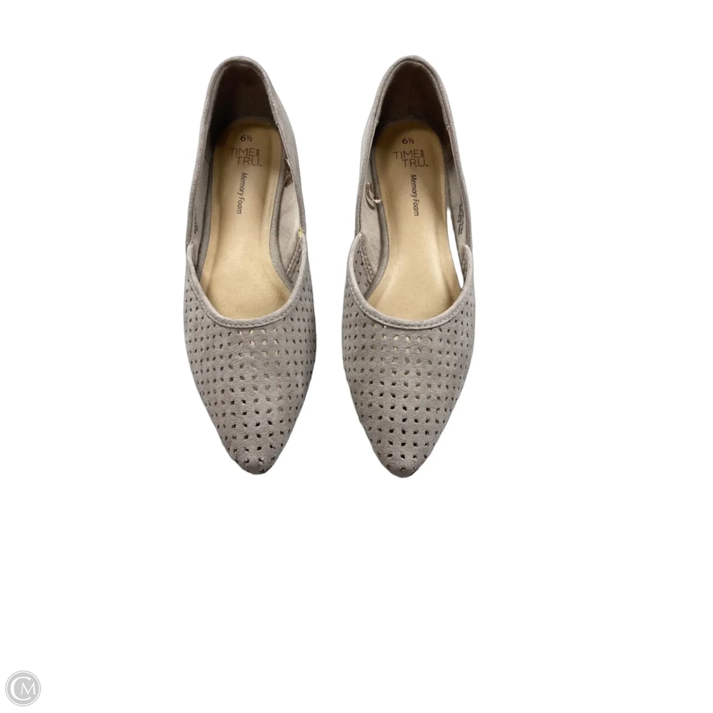 Shoes Flats By Time And Tru In Grey, Size: 6.5