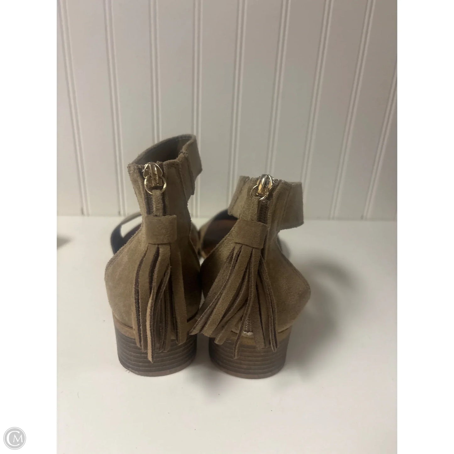 Sandals Heels Block By Rock And Candy In Taupe, Size: 9