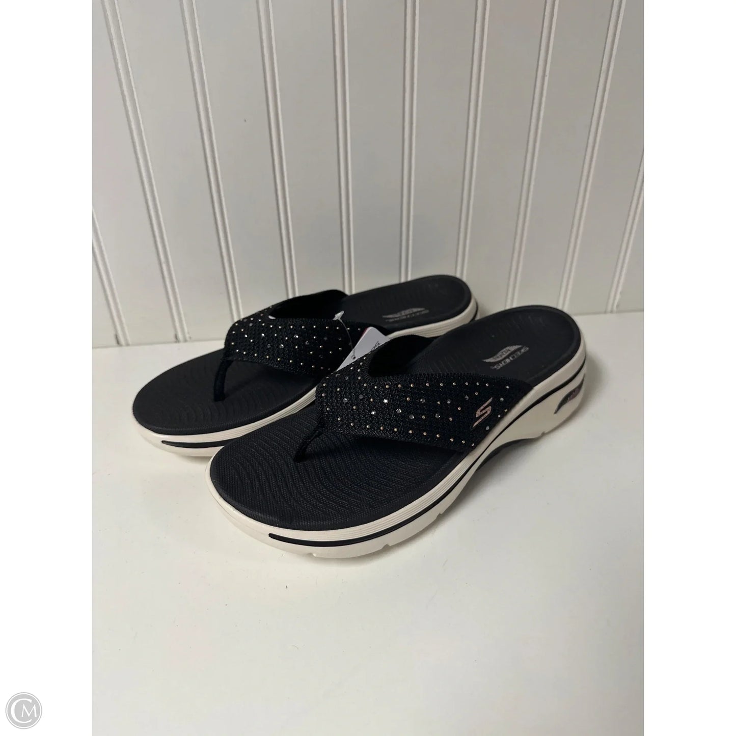 Sandals Flats By Skechers In Black, Size: 10