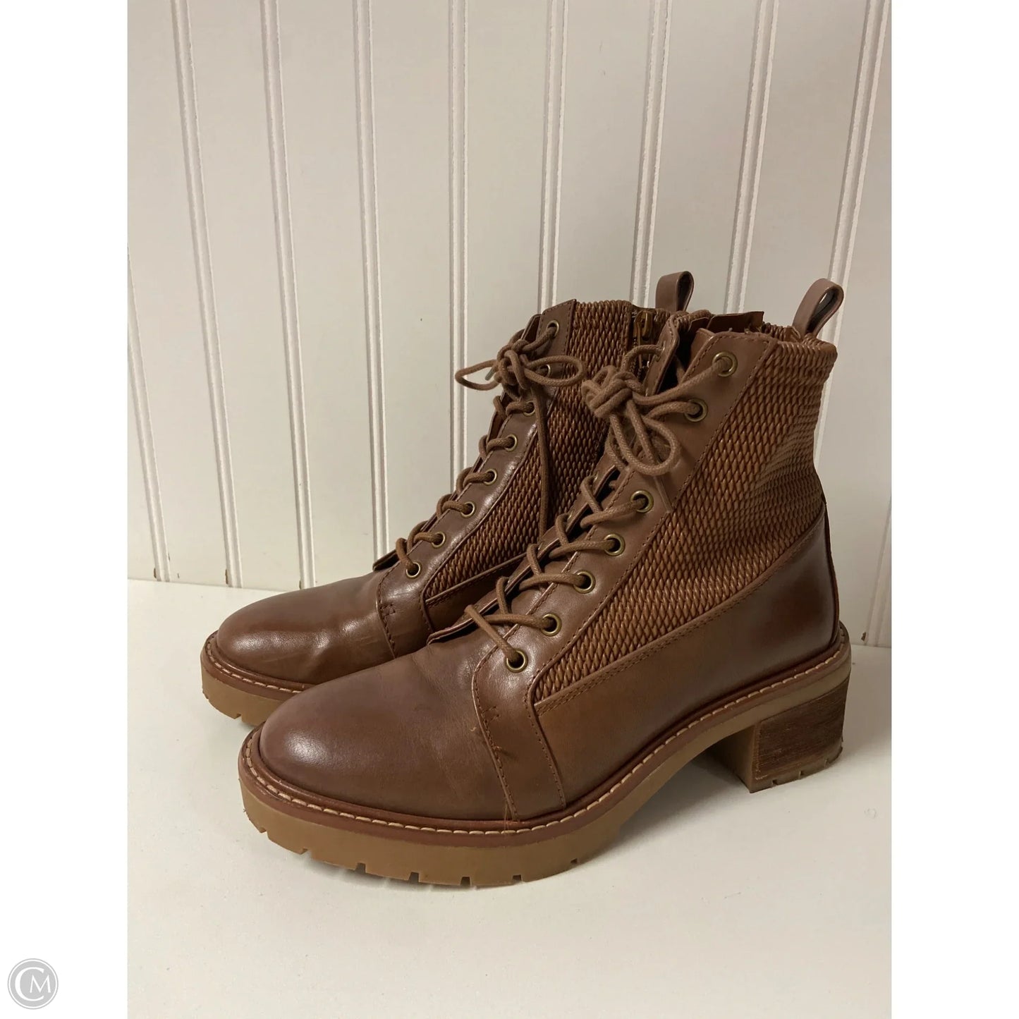 Boots Ankle Heels By Alex Marie In Brown, Size: 8.5