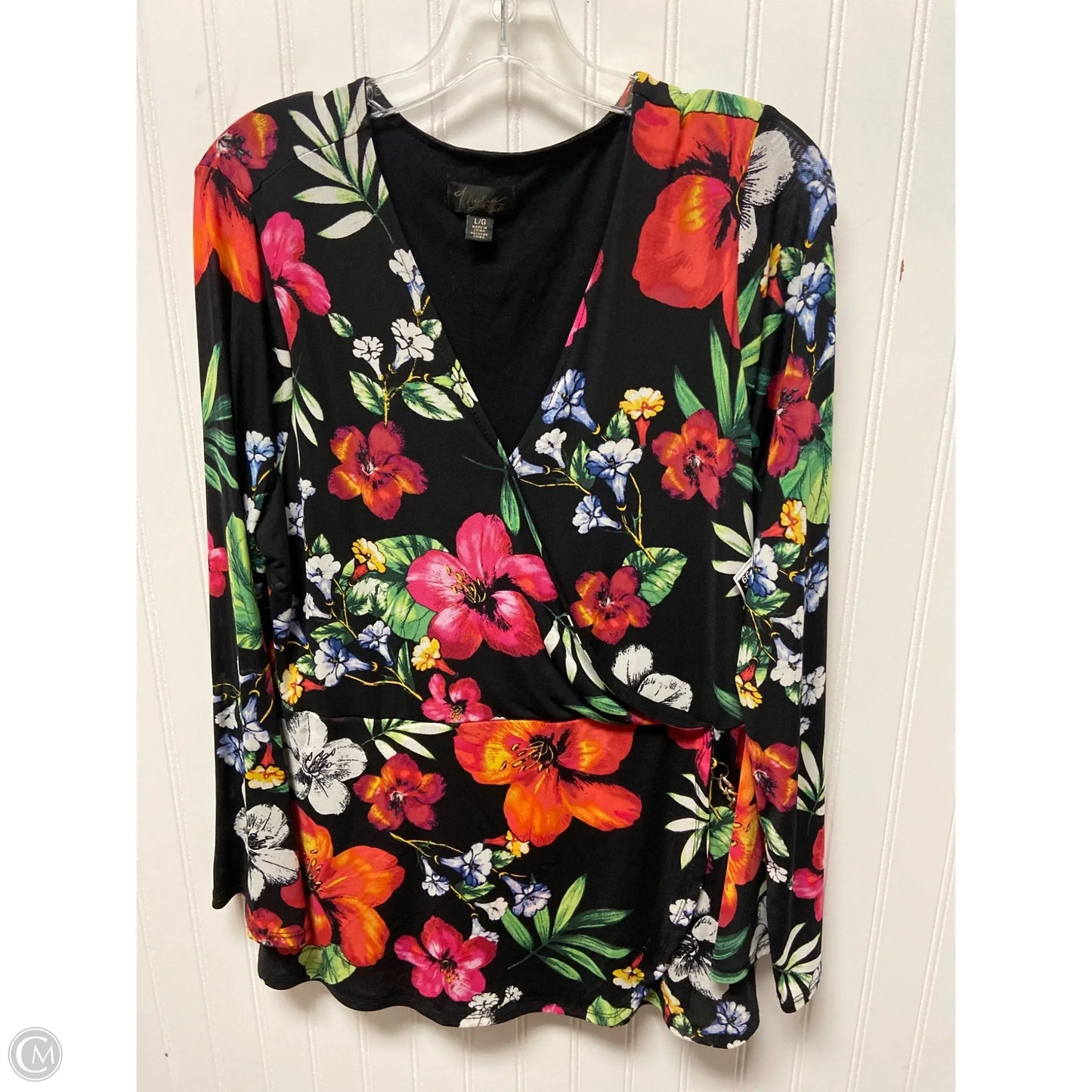 Top Long Sleeve By Thalia Sodi In Floral Print, Size: L