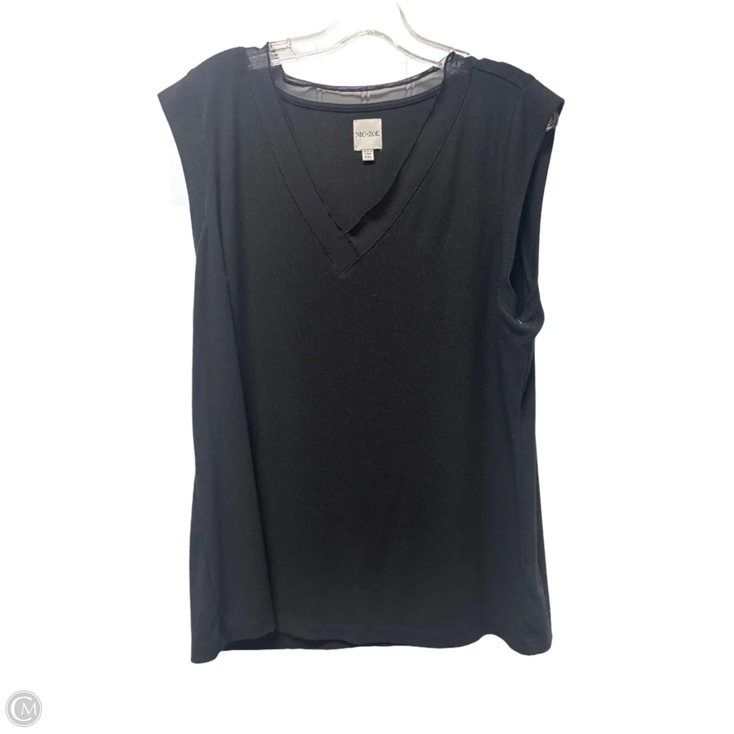 Top Sleeveless By Nic + Zoe In Black, Size: 1x