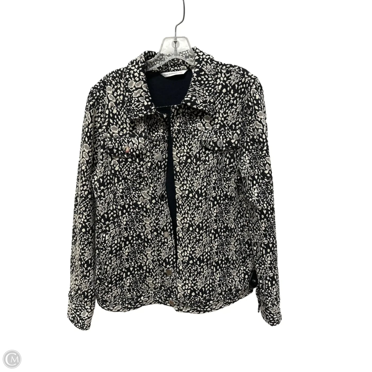 Jacket Denim By Isaac Mizrahi Live Qvc In Black & White, Size: M