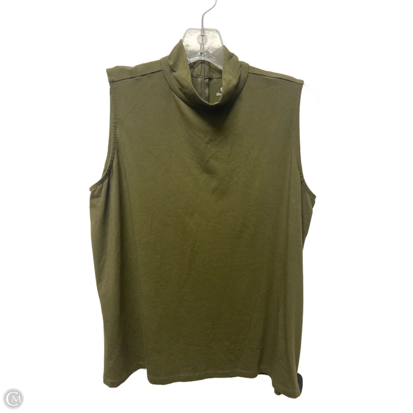Top Sleeveless By Chicos In Green, Size: L