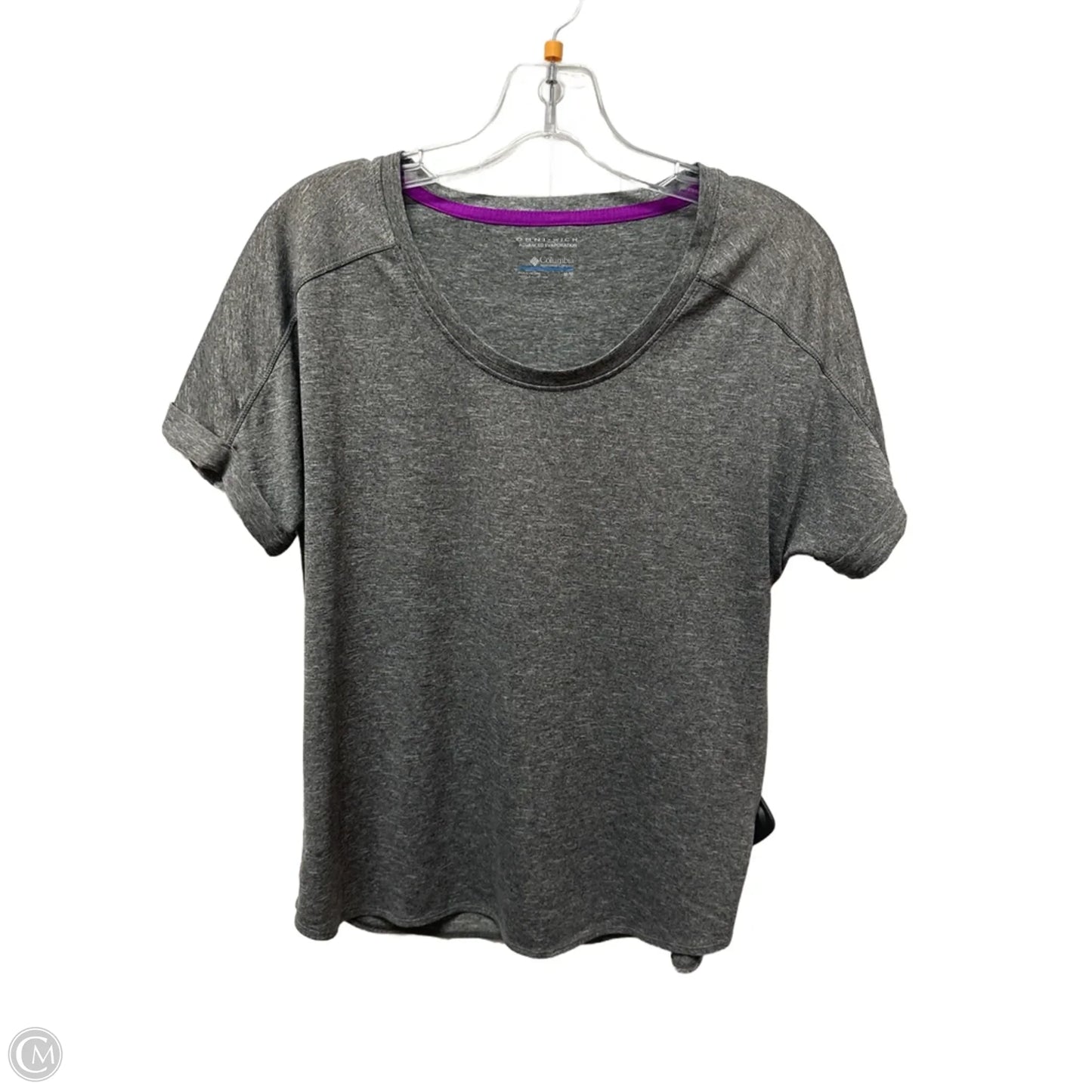 Athletic Top Short Sleeve By Columbia In Grey, Size: M
