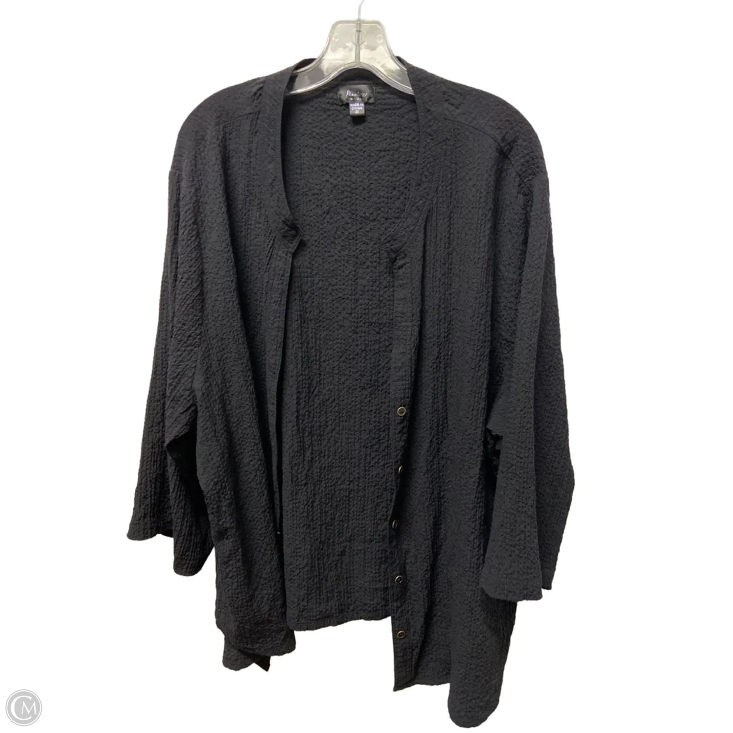 Top Long Sleeve By Clothes Mentor In Black, Size: 3x