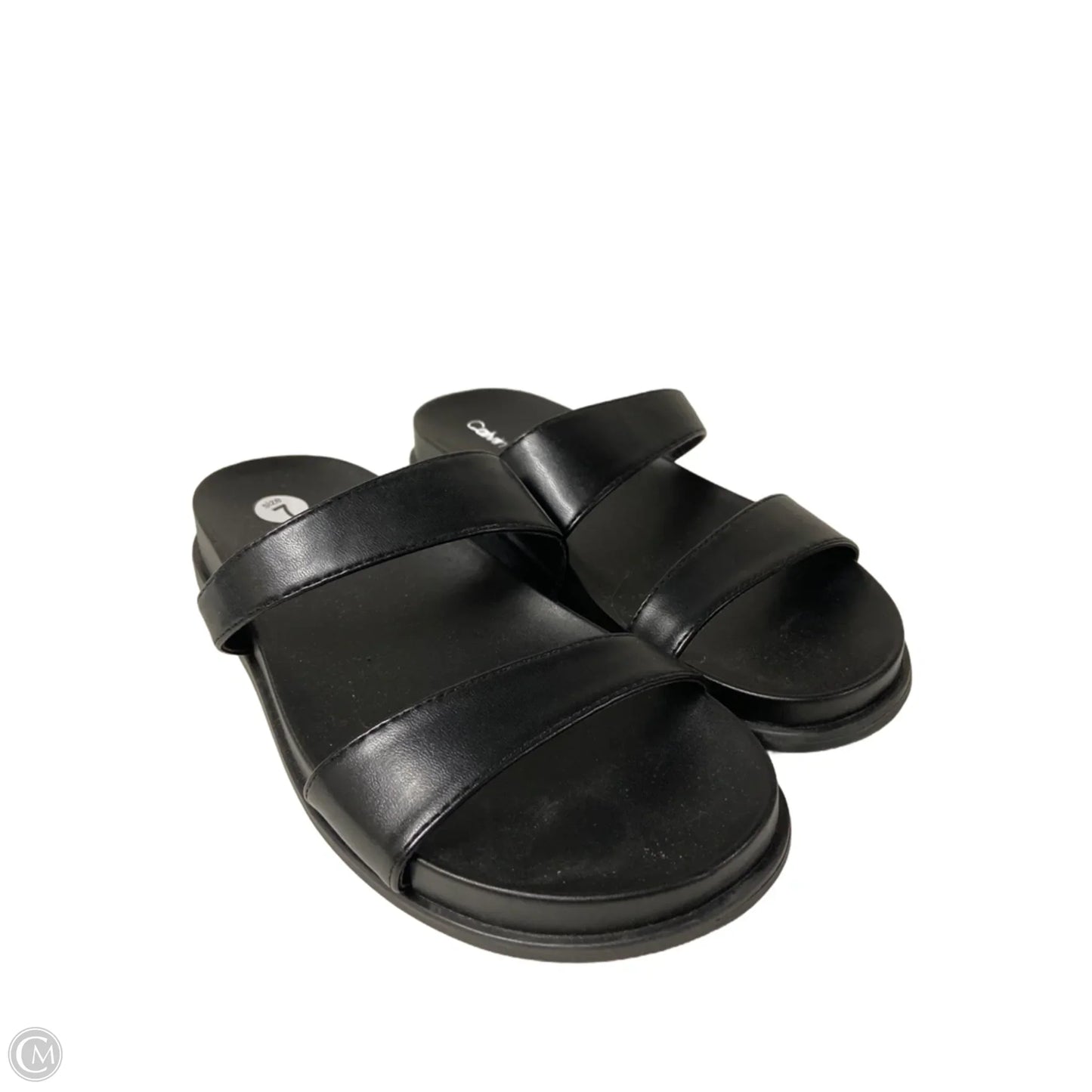 Sandals Flats By Calvin Klein In Black, Size: 7
